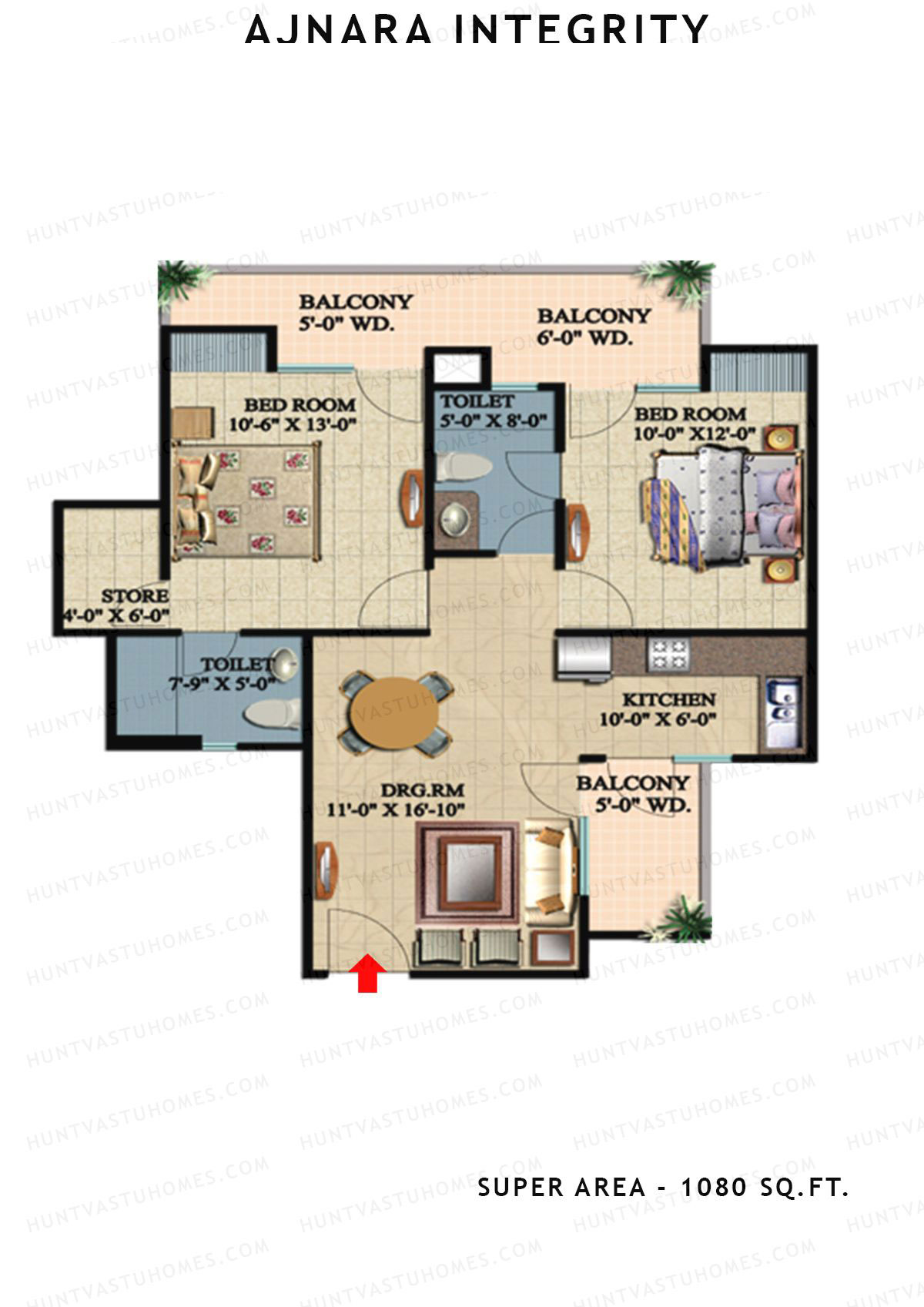 Ajnara Integrity Tower H Unit 7 Floor Plan