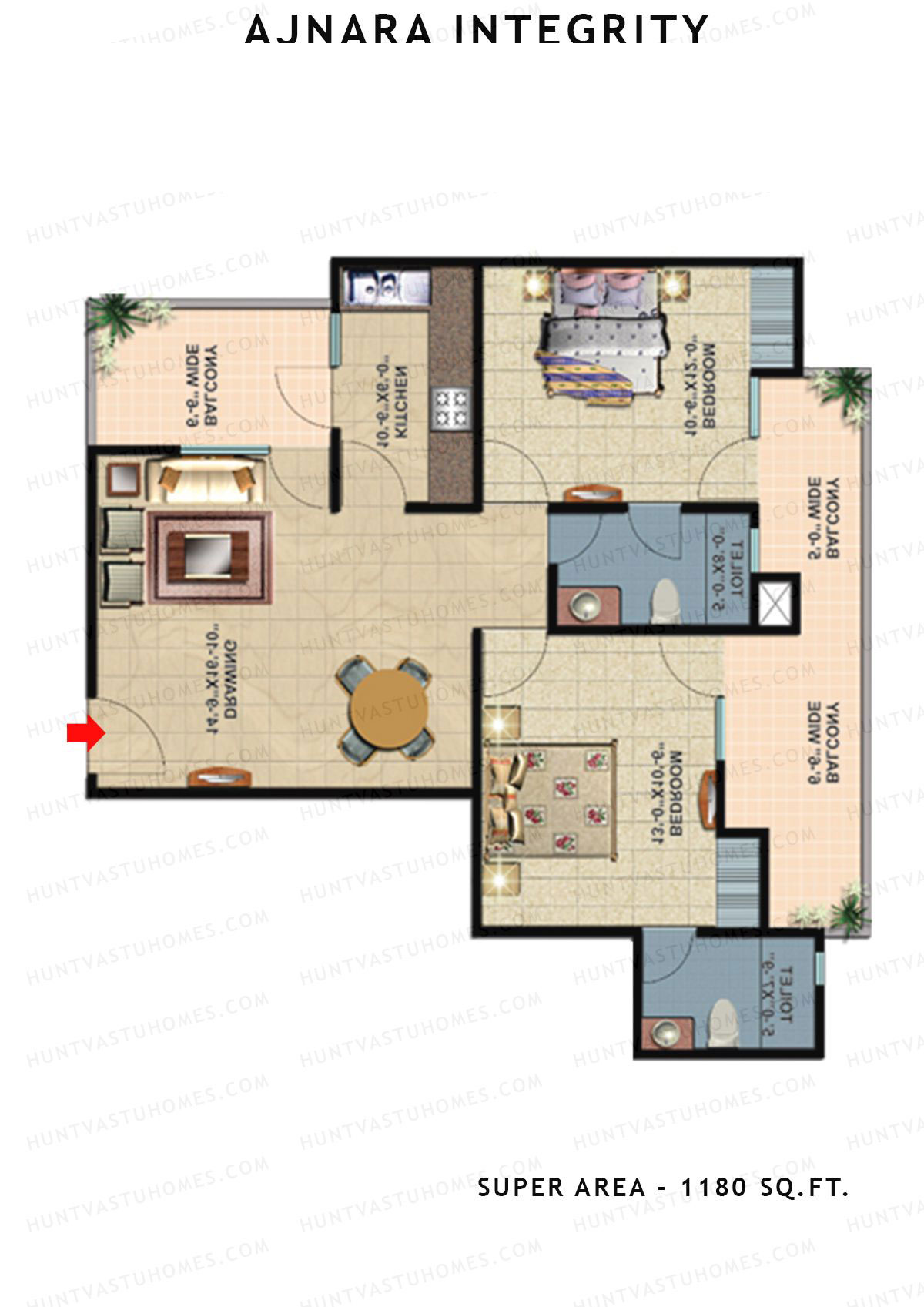 Ajnara Integrity Tower J Unit 5 Floor Plan