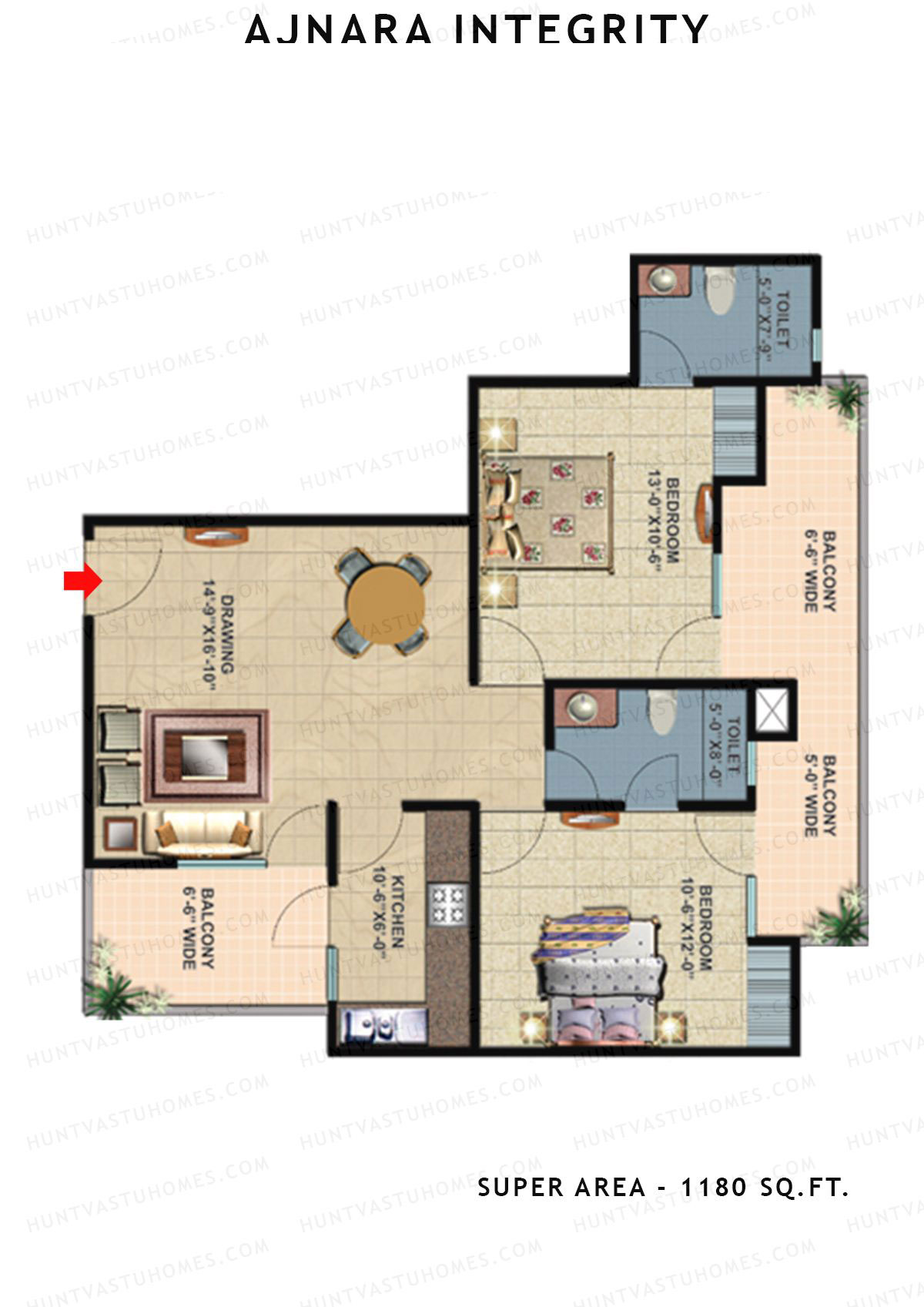Ajnara Integrity Tower J Unit 8 Floor Plan