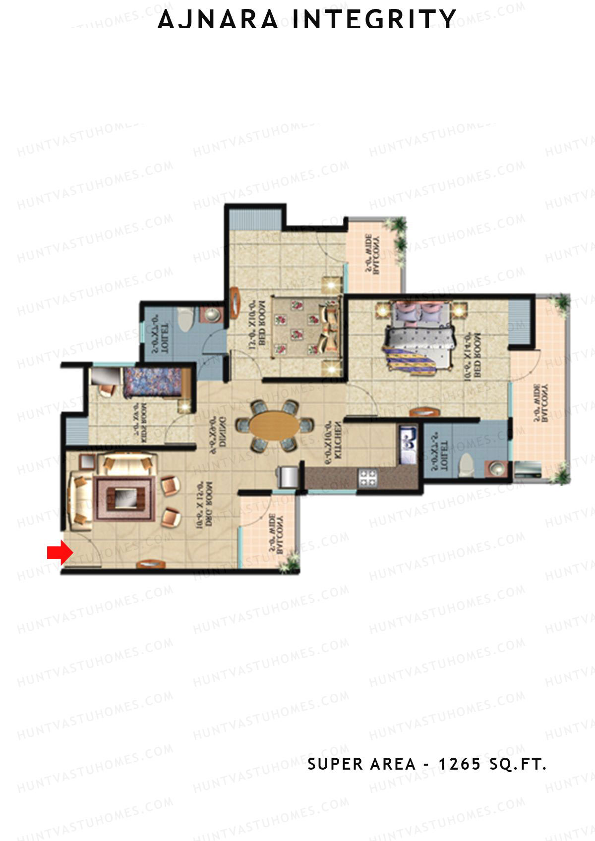 Ajnara Integrity Tower B Unit 7 Floor Plan