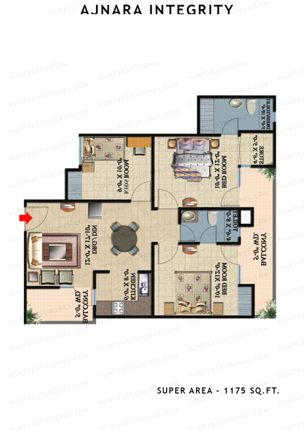 Ajnara Integrity Tower C Unit 12 Floor Plan