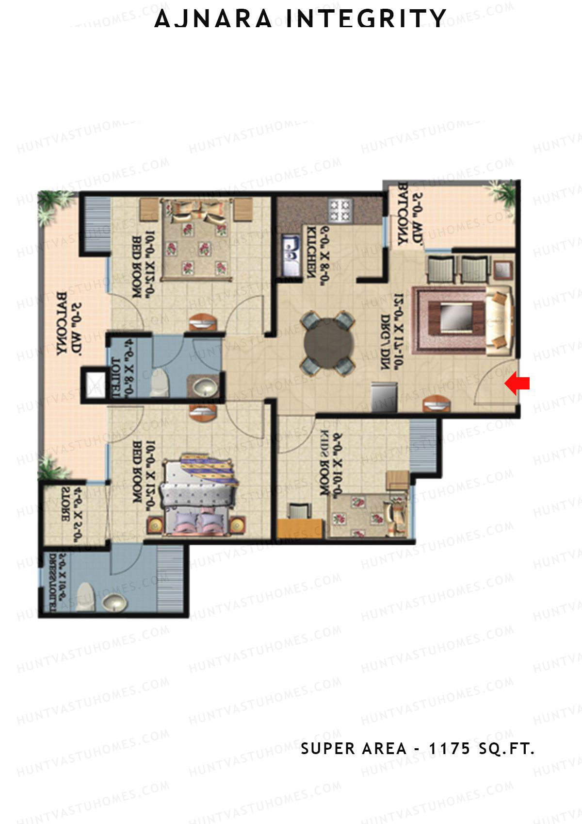 Ajnara Integrity Tower C Unit 6 Floor Plan