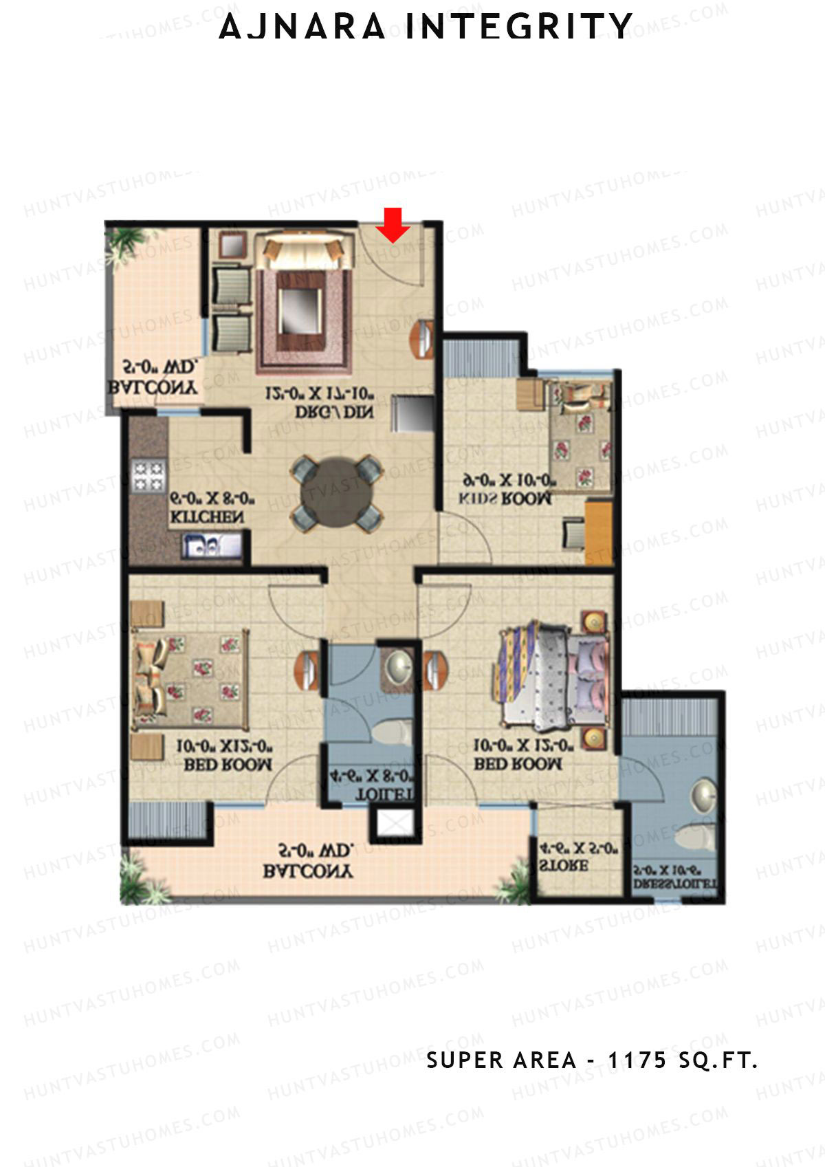 Ajnara Integrity Tower G Unit 4 Floor Plan