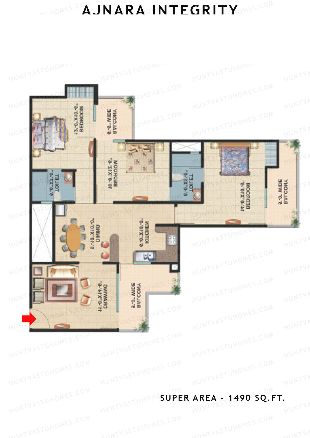 Ajnara Integrity Tower I Unit 5 Floor Plan