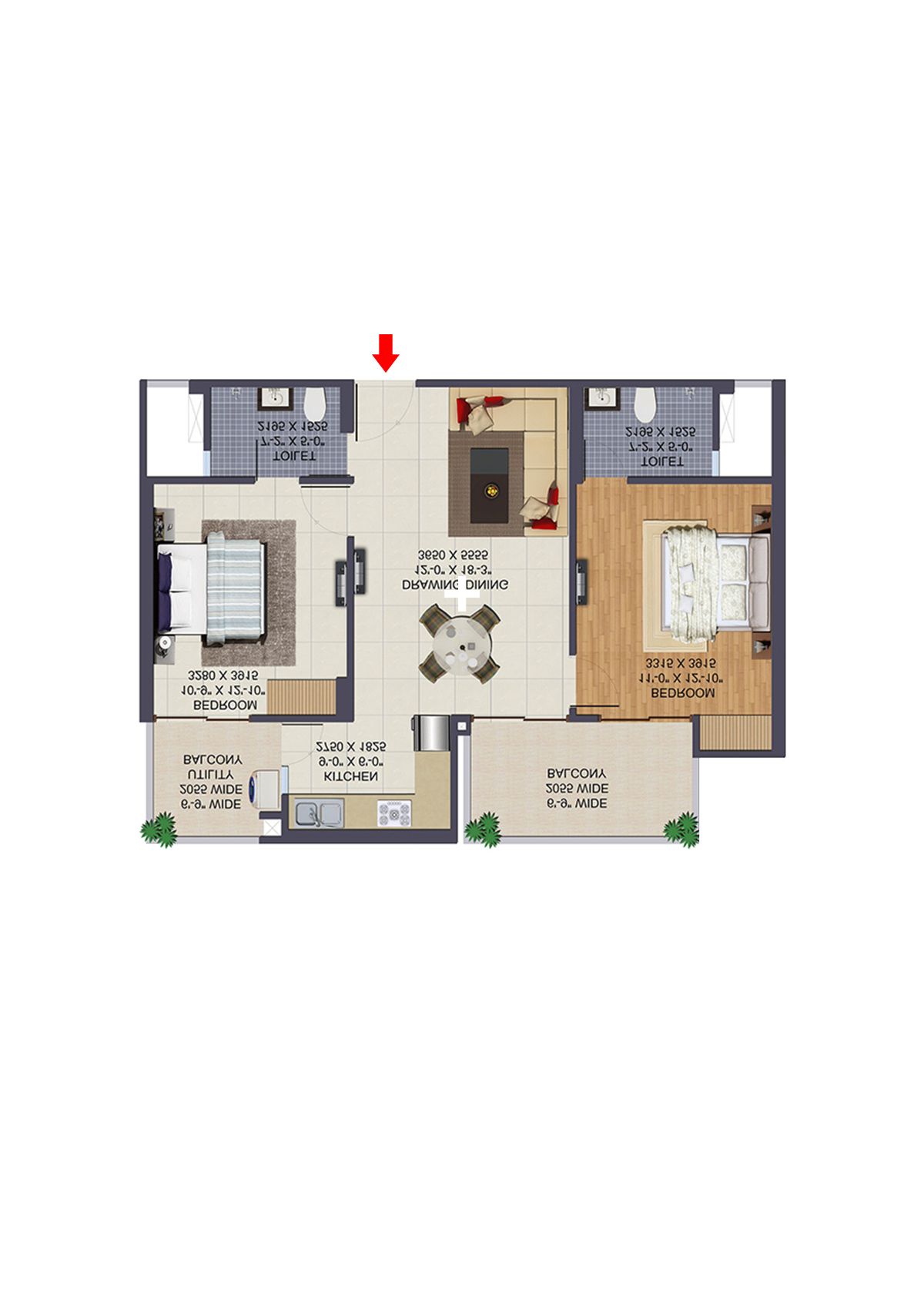 Ajnara Klock Tower Tower k Unit 06 Floor Plan