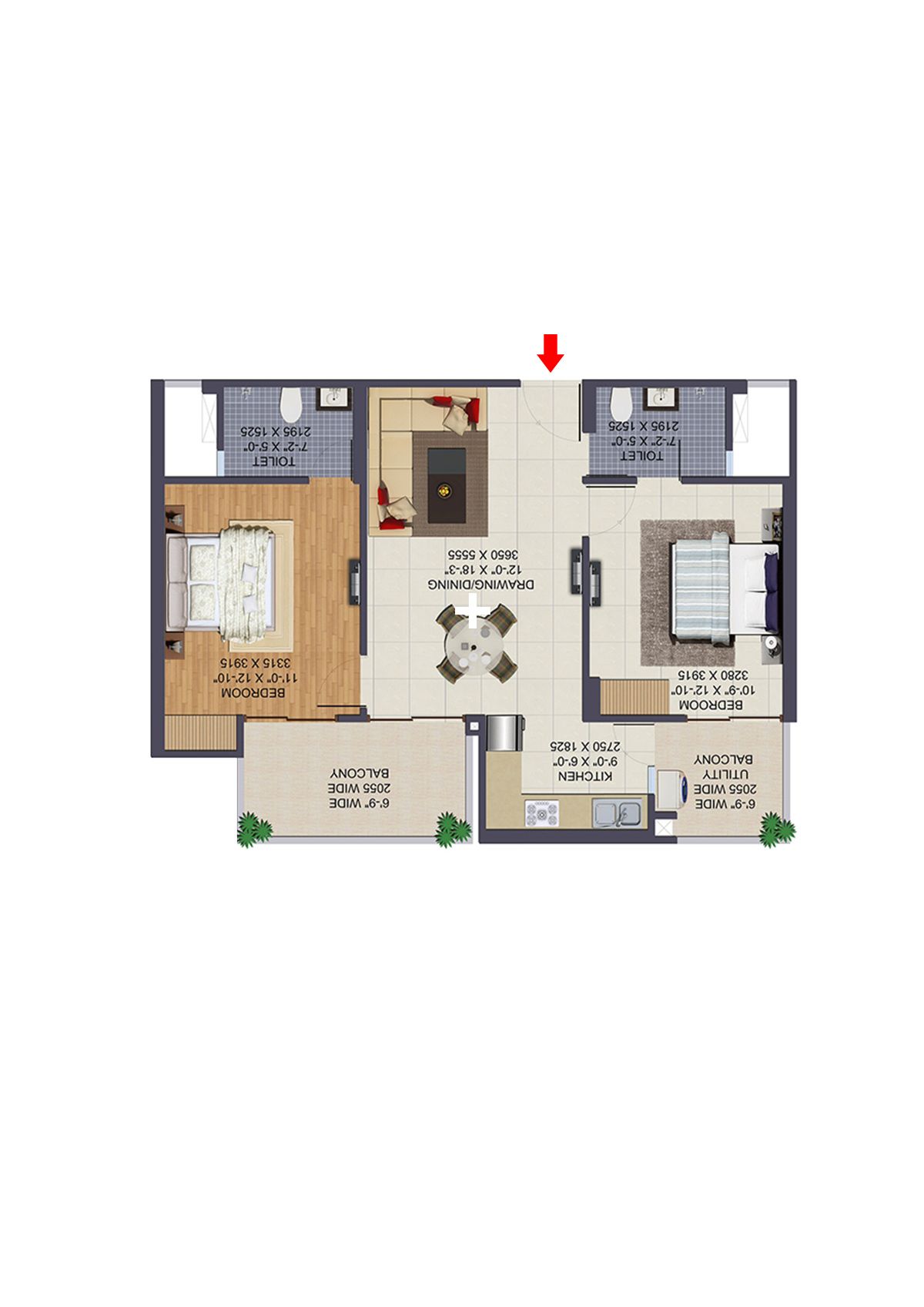 Ajnara Klock Tower Tower k Unit 07 Floor Plan