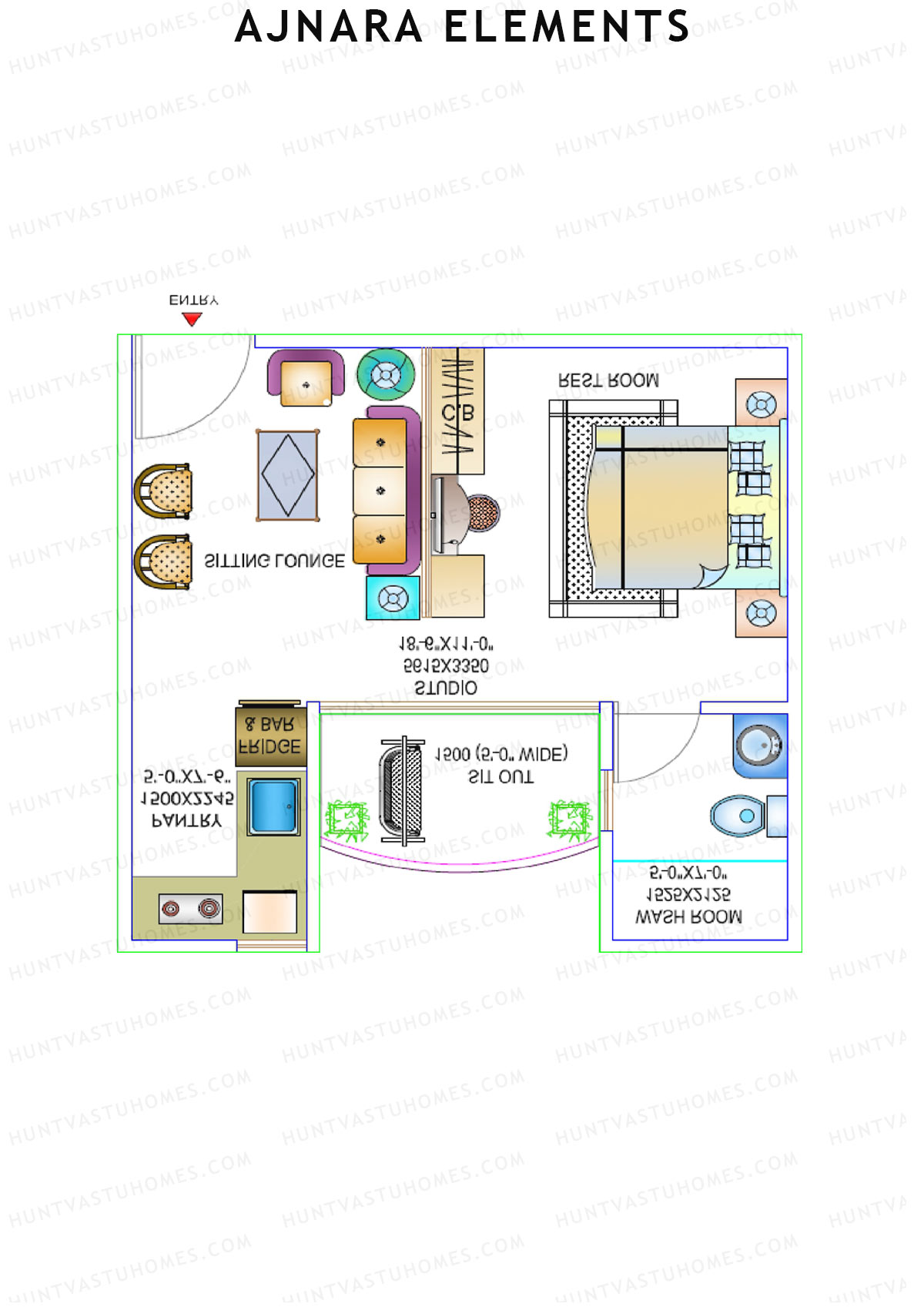 Ajnara Elements Tower A Unit 2 Floor Plan
