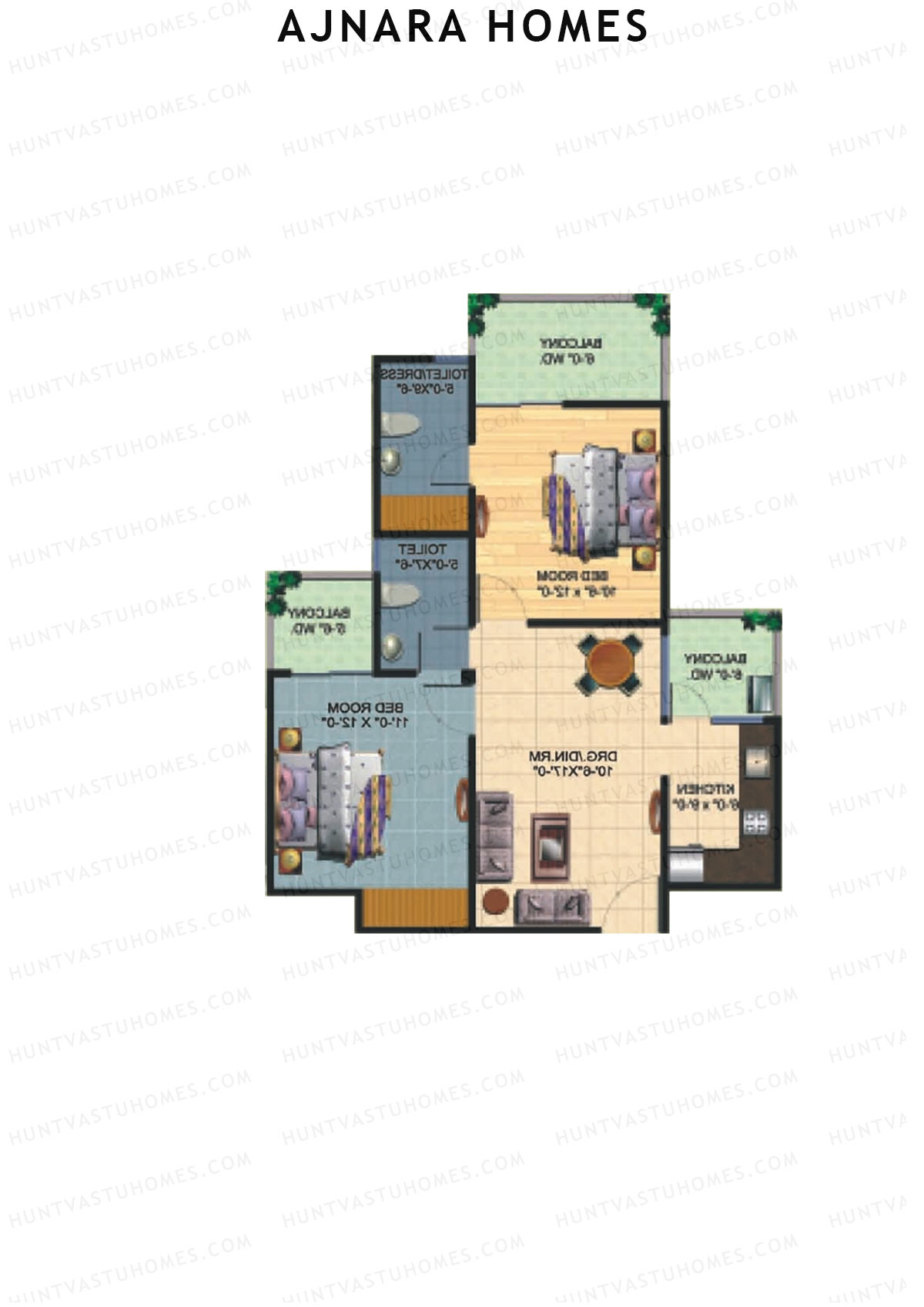 Ajnara Homes Tower B1 Unit 1 Floor Plan