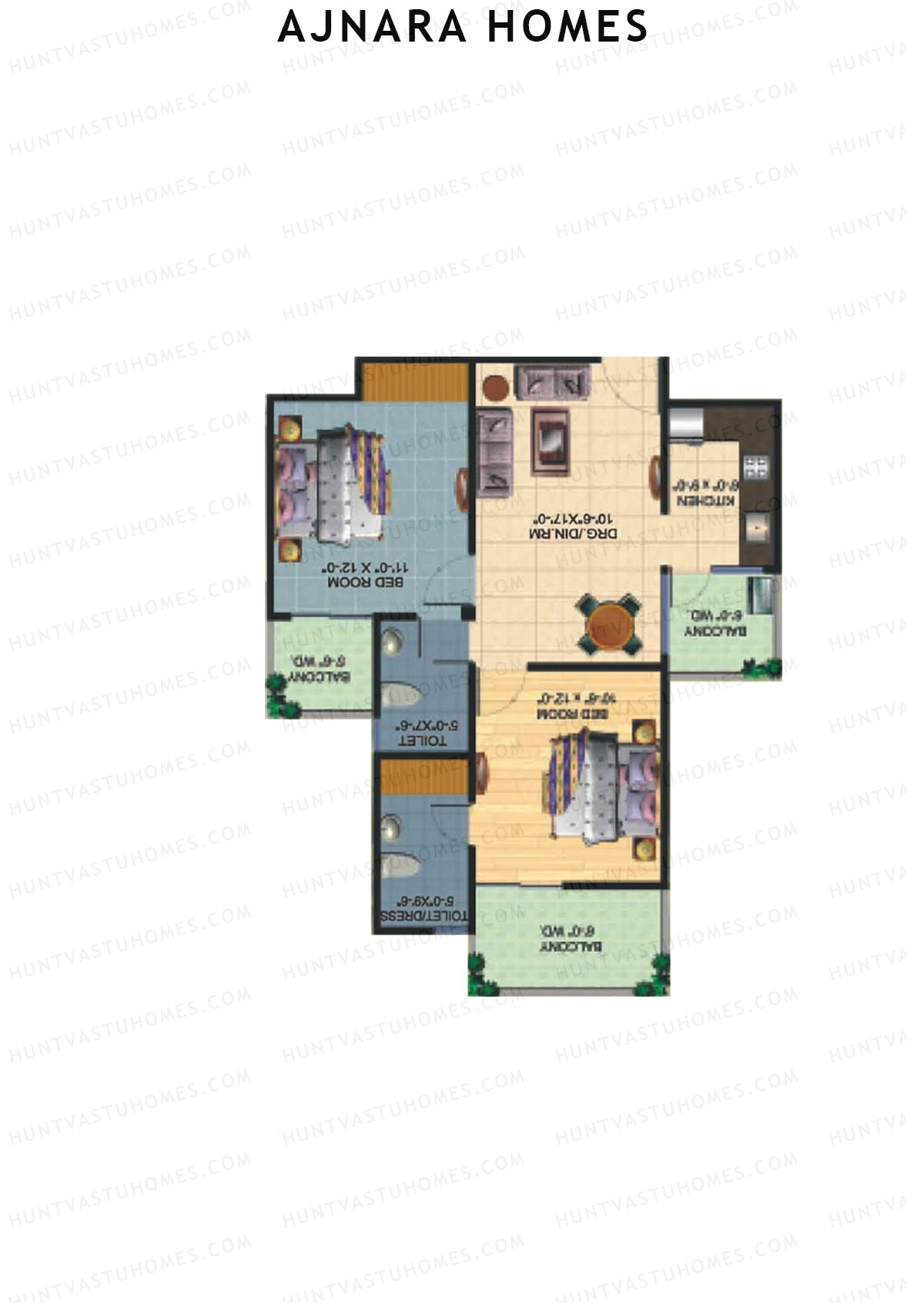 Ajnara Homes Tower B1 Unit 8 Floor Plan