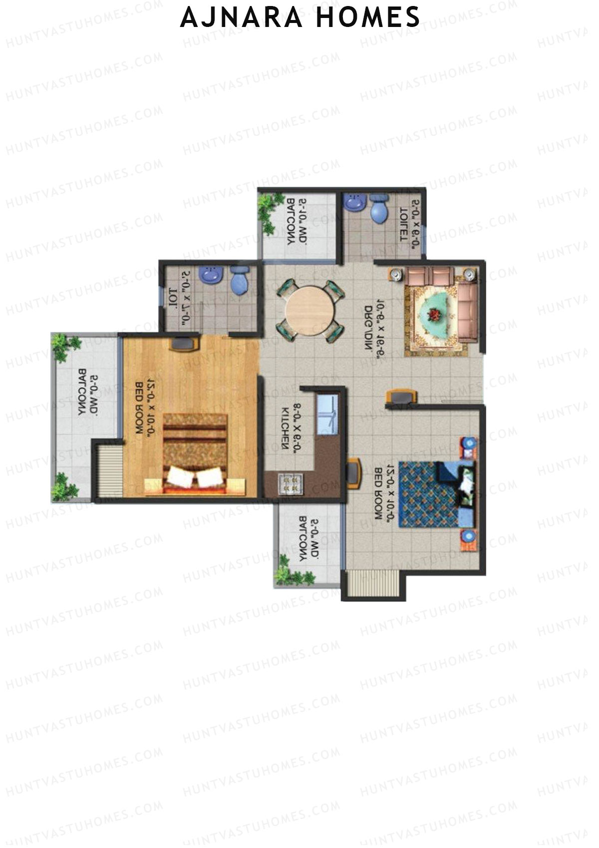 Ajnara Homes Tower F Unit 2 Floor Plan