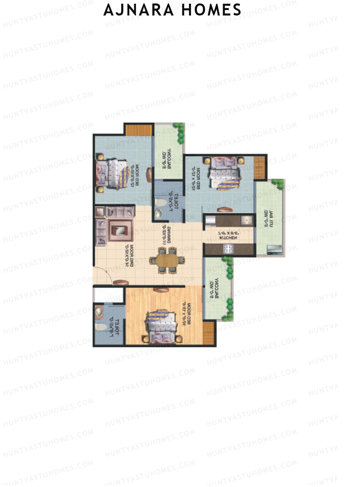 Ajnara Homes Tower G Unit 8 Floor Plan