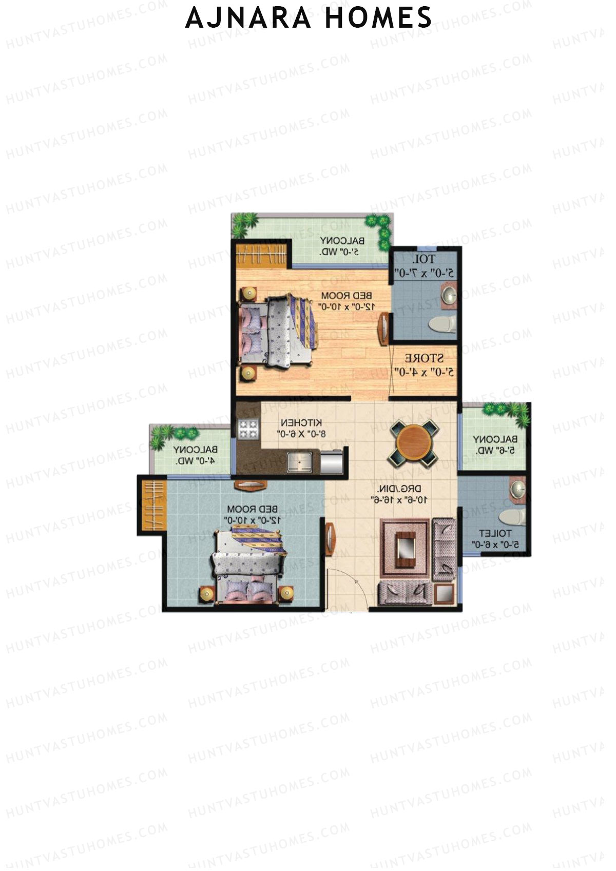 Ajnara Homes Tower I Unit 3 Floor Plan