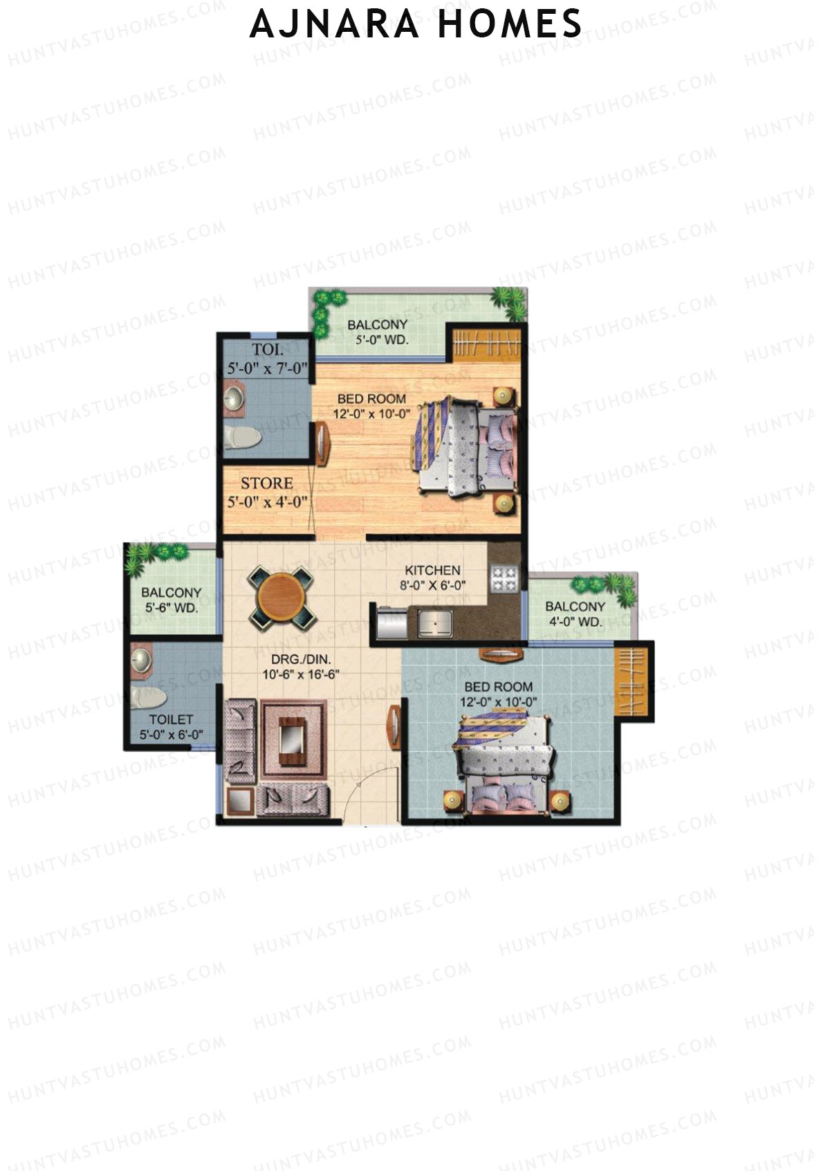 Ajnara Homes Tower I Unit 4 Floor Plan