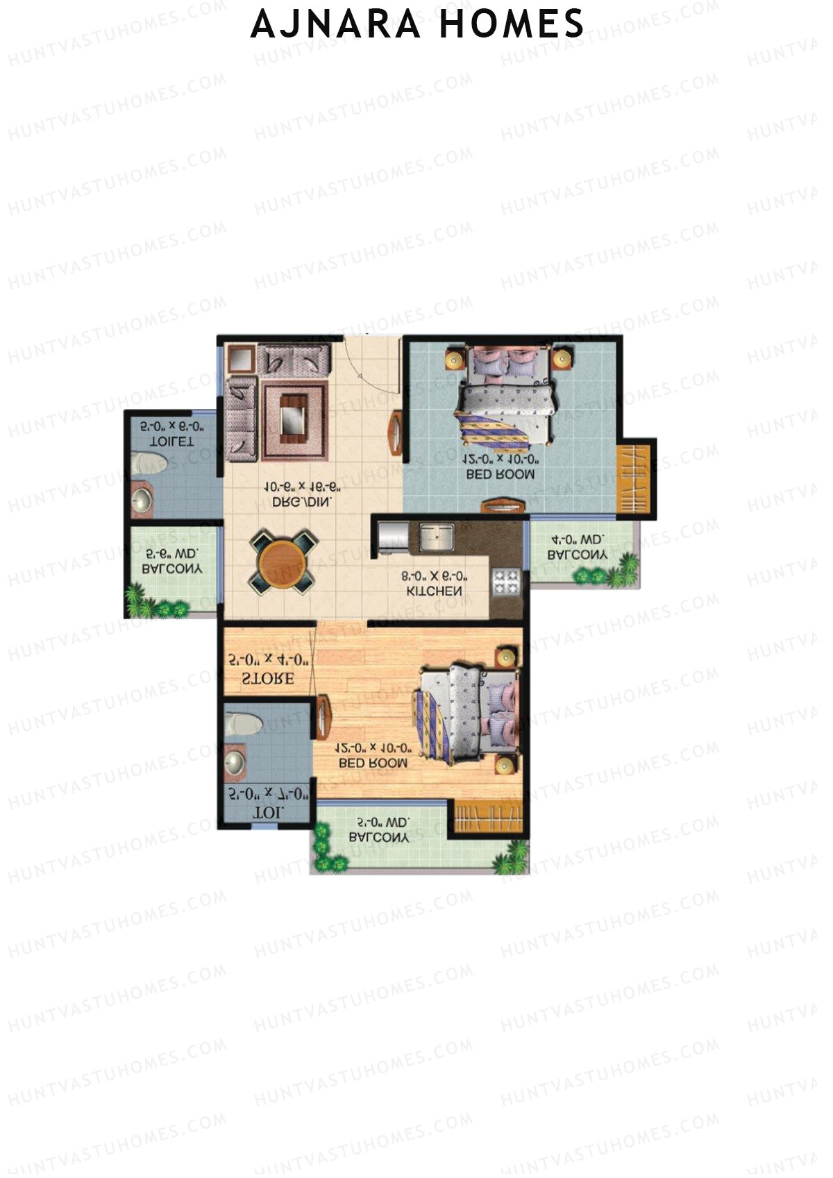 Ajnara Homes Tower I Unit 5 Floor Plan