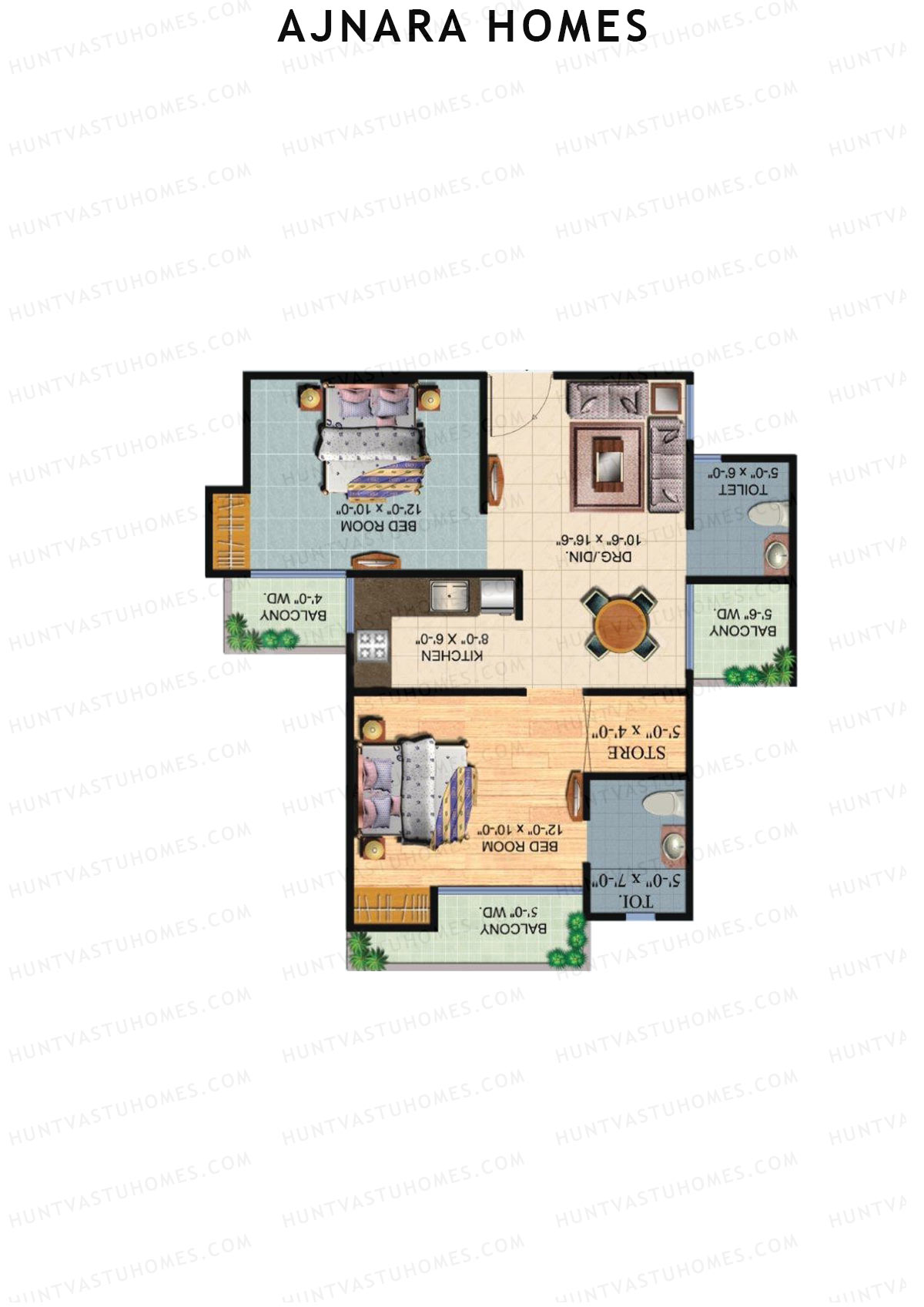 Ajnara Homes Tower I Unit 6 Floor Plan