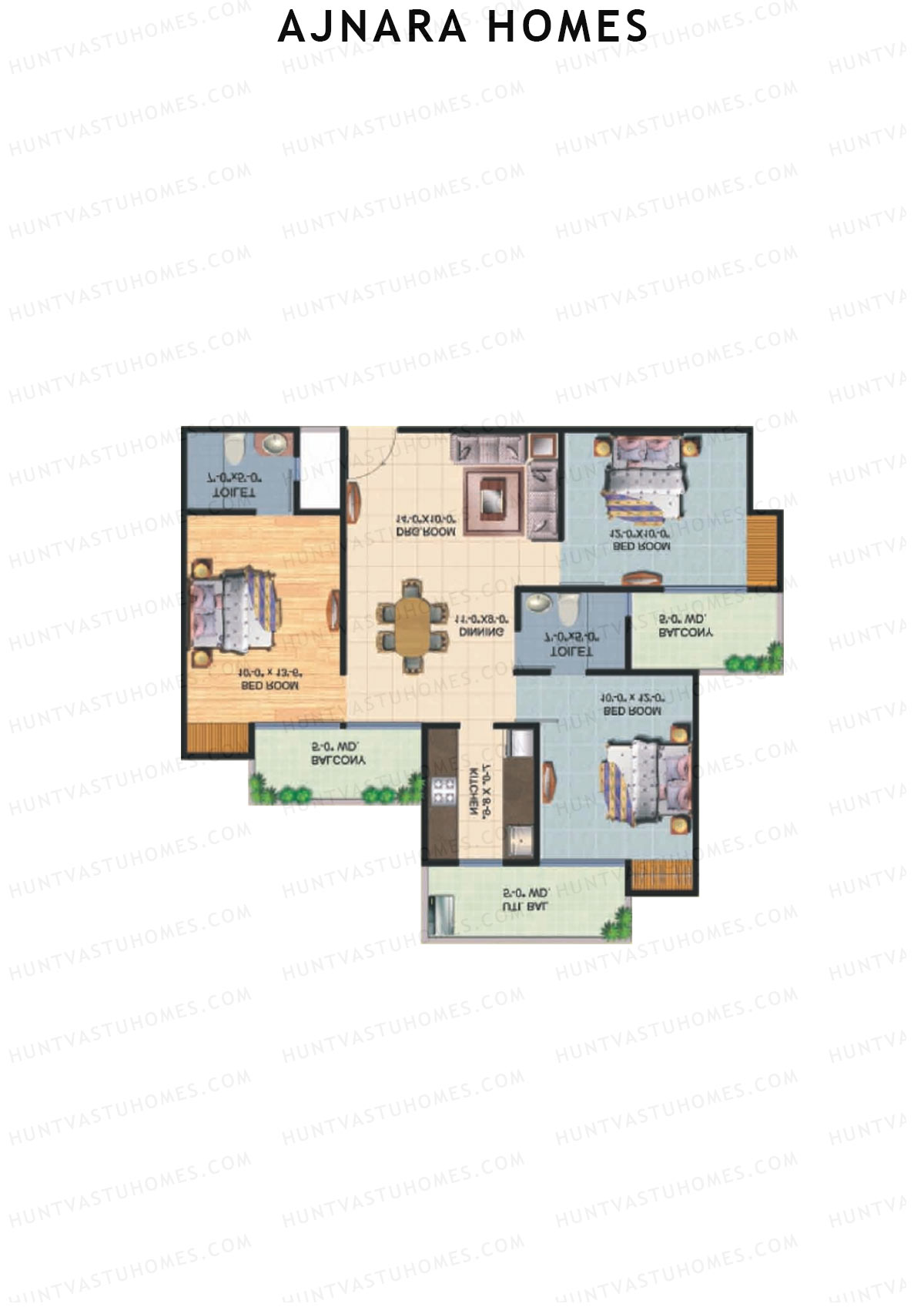 Ajnara Homes Tower I Unit 7 Floor Plan