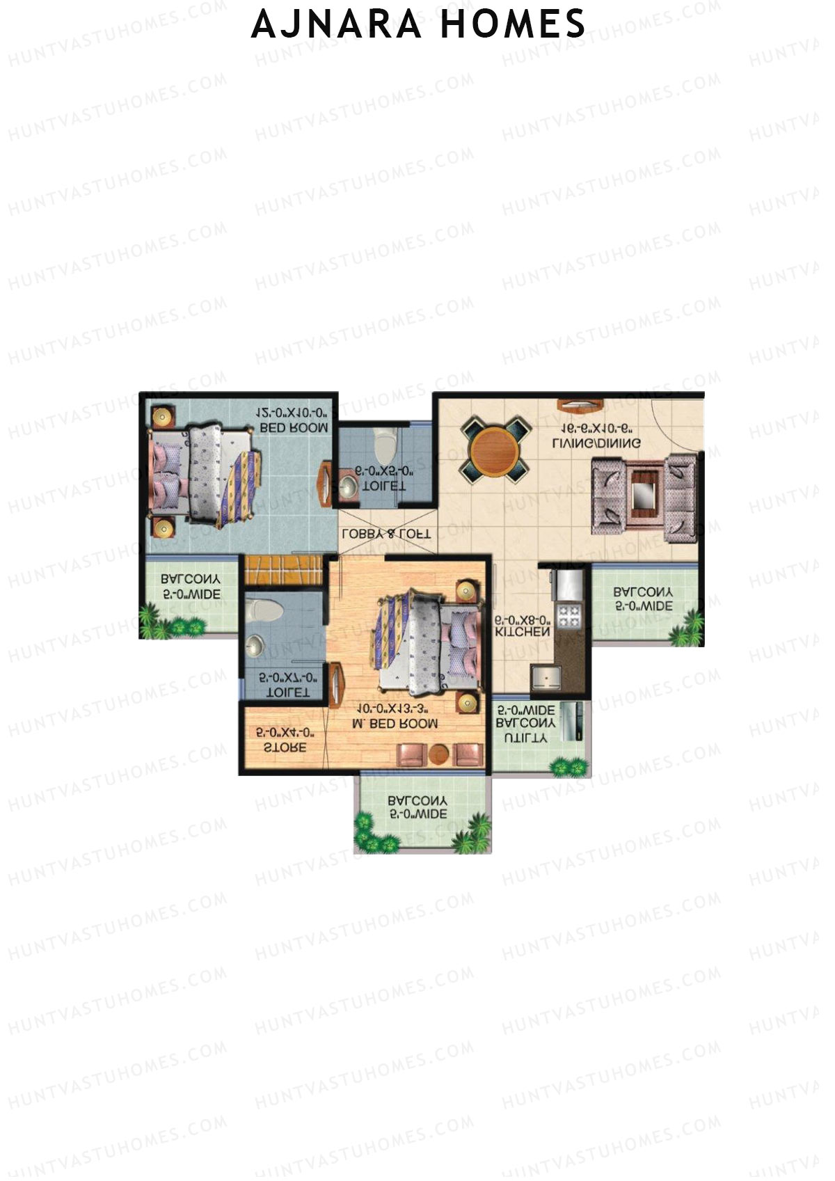Ajnara Homes Tower J Unit 8 Floor Plan
