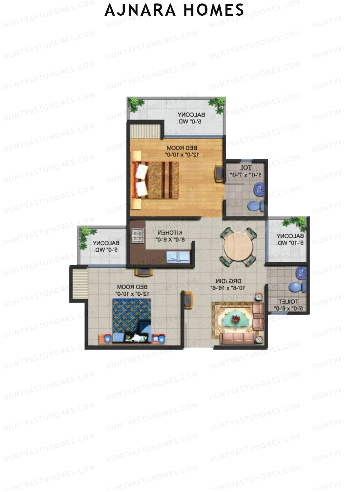 Ajnara Homes Tower L Unit 3 Floor Plan