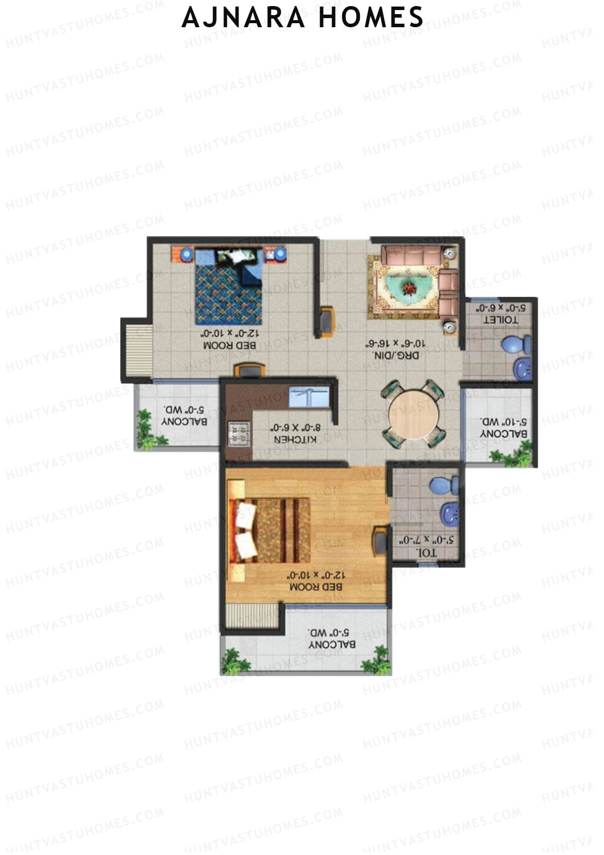 Ajnara Homes Tower L Unit 6 Floor Plan