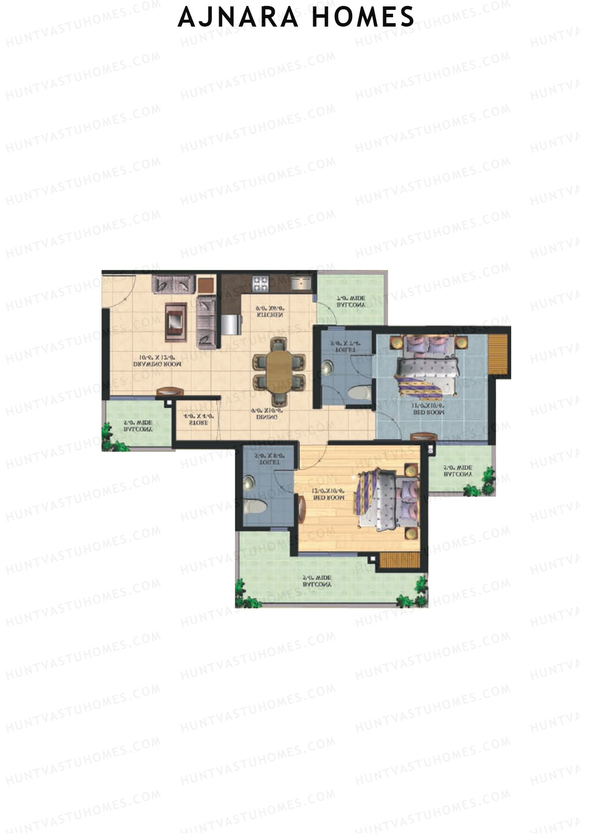 Ajnara Homes Tower O Unit 4 Floor Plan