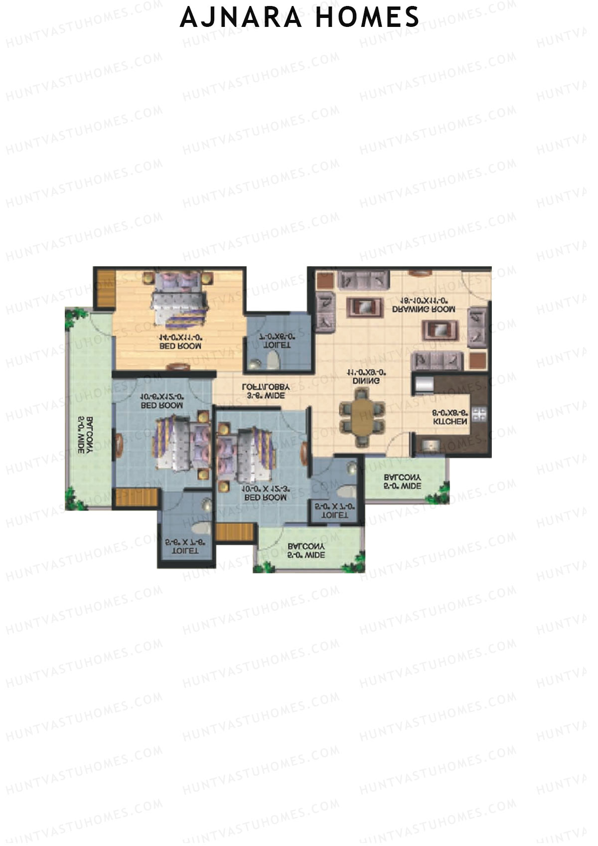 Ajnara Homes Tower O Unit 7 Floor Plan