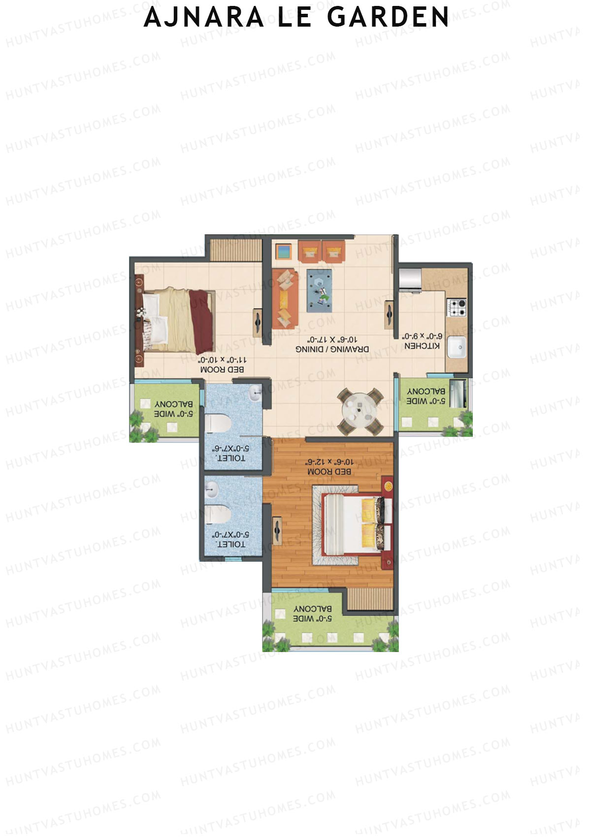Ajnara Le Garden Tower A Unit 4 Floor Plan