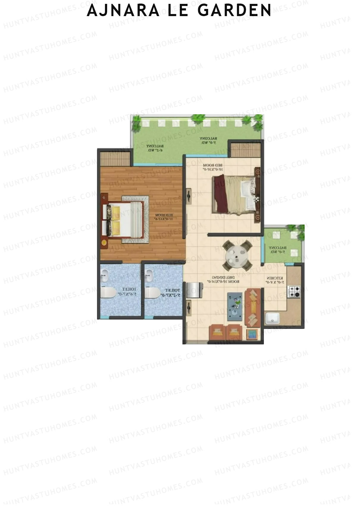 Ajnara Le Garden Tower B Unit 10 Floor Plan