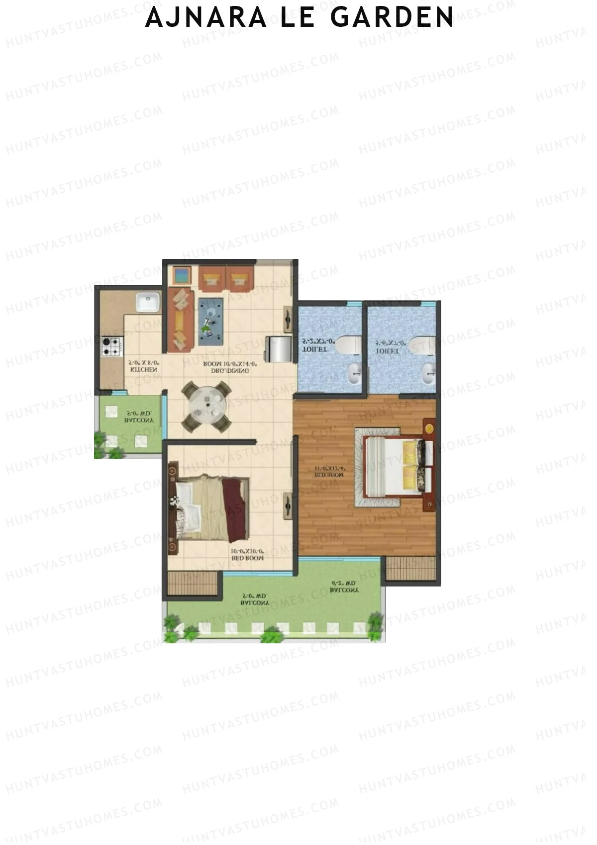 Ajnara Le Garden Tower B Unit 6 Floor Plan