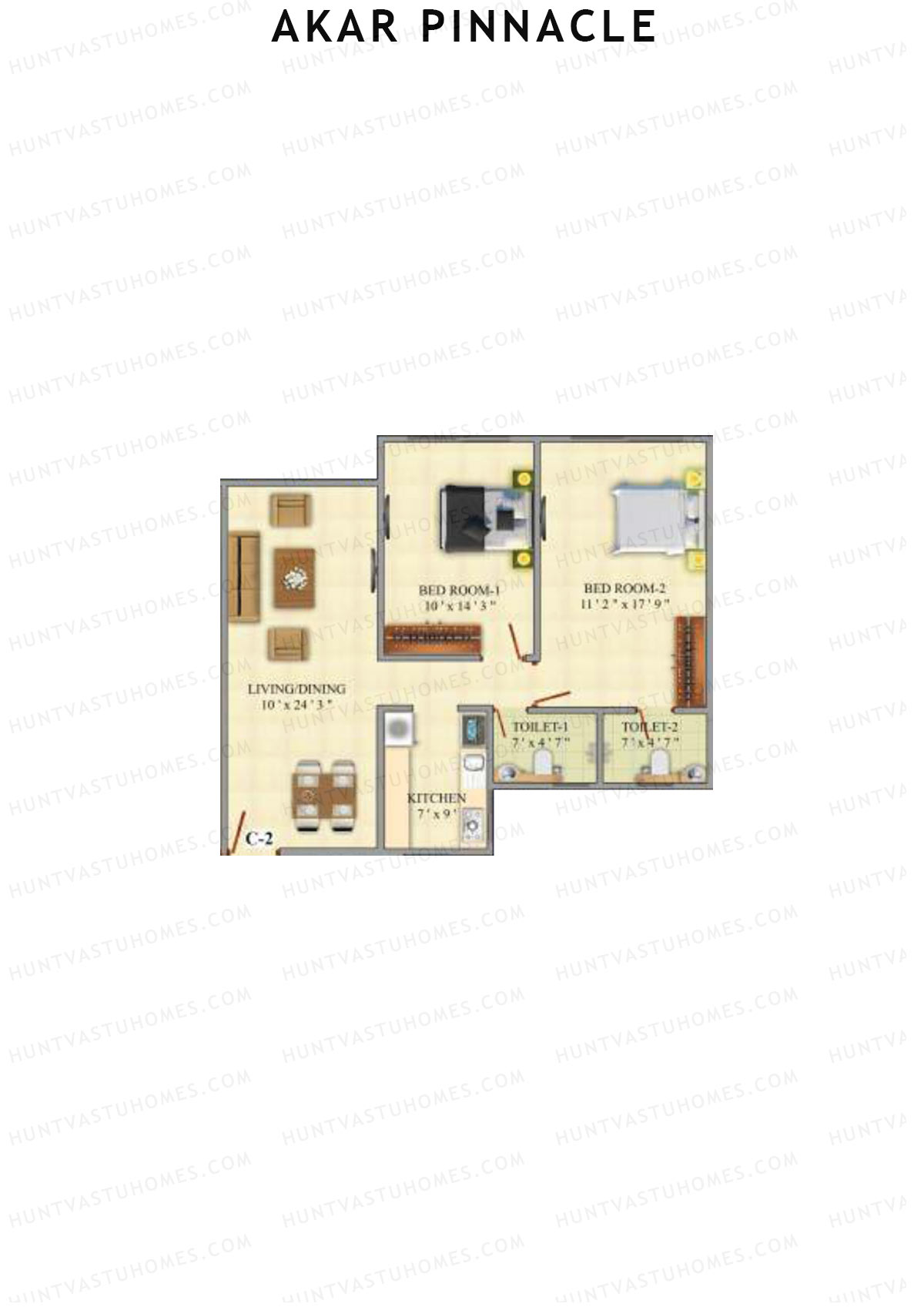 Akar Pinnacle Wing C Unit 2 Floor Plan