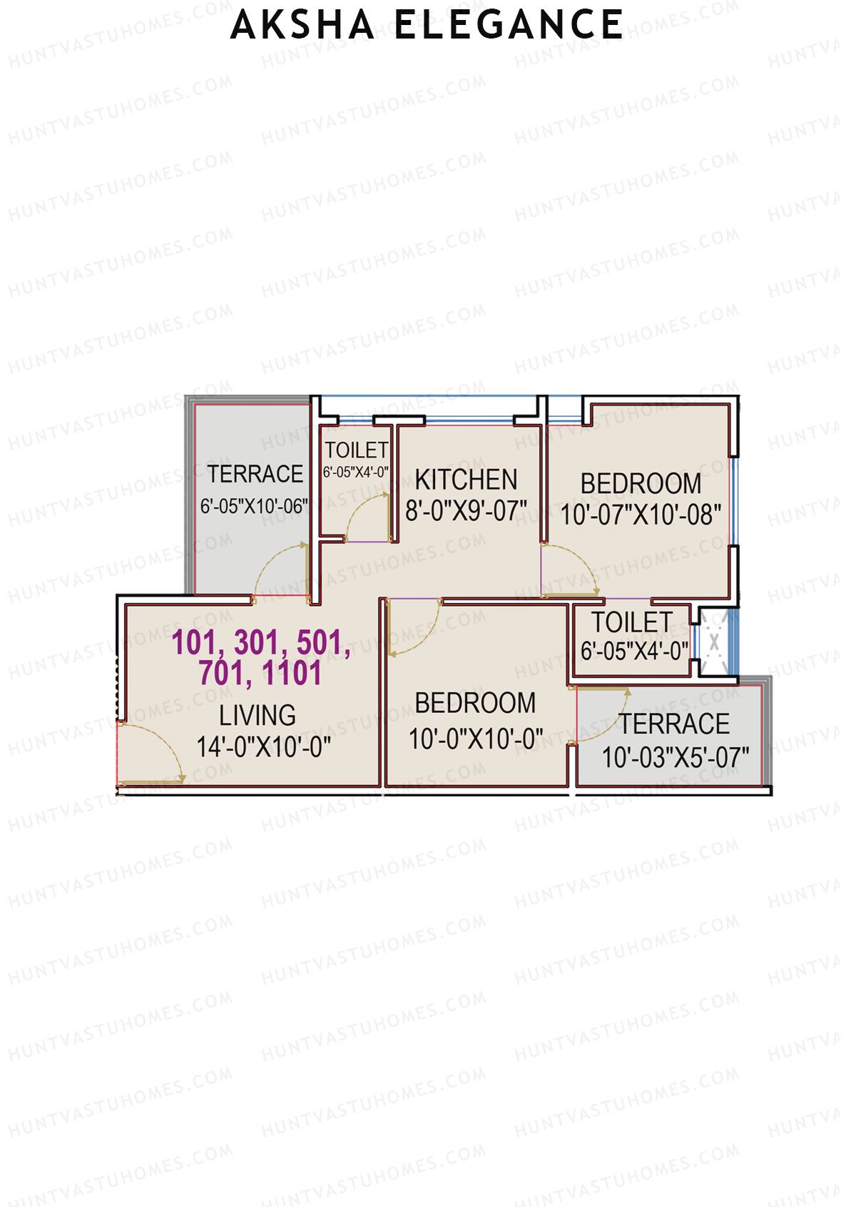 Aksha Elegance Tower A Unit 1 Floor Plan