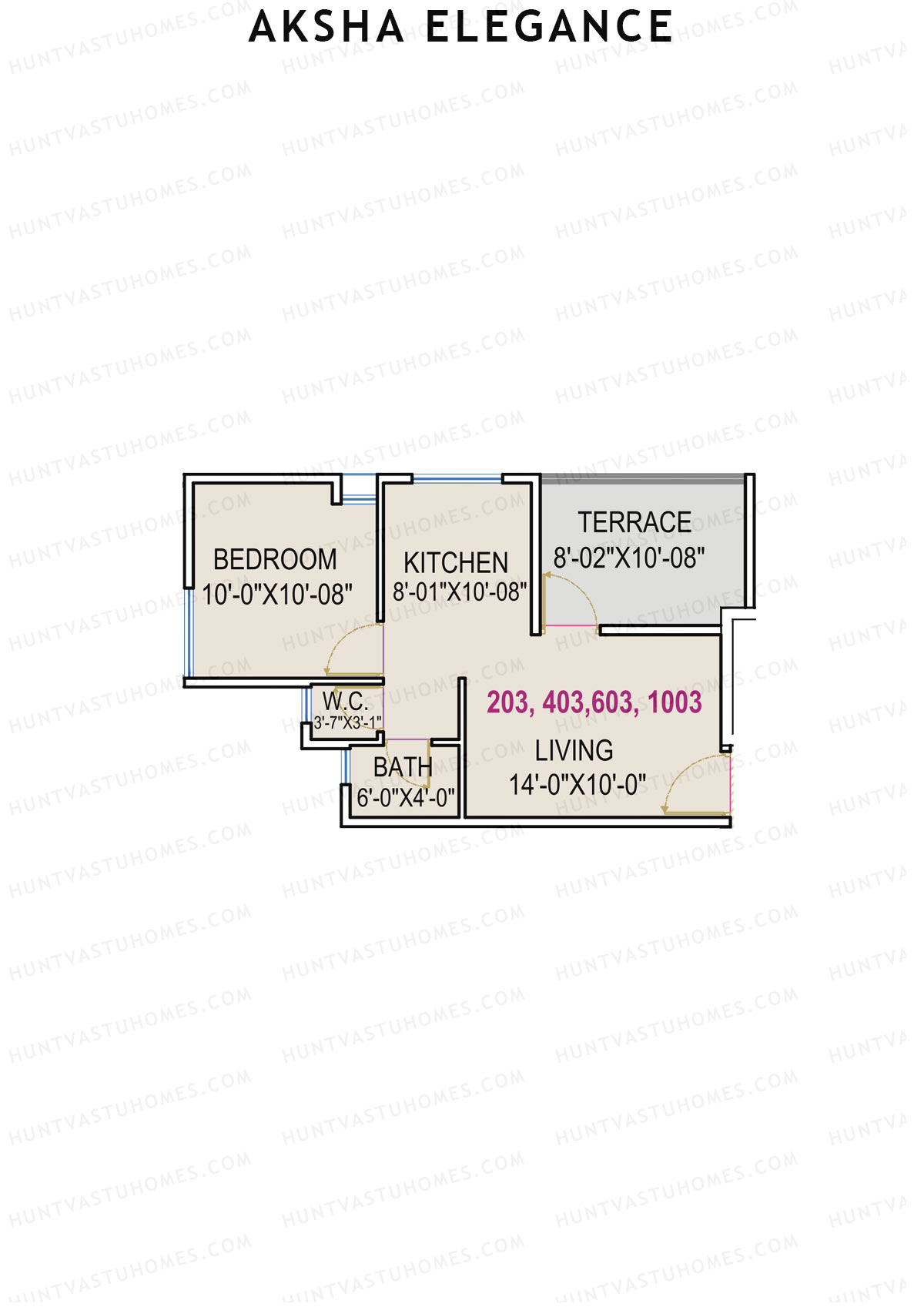 Aksha Elegance Tower A Unit 3 Floor Plan