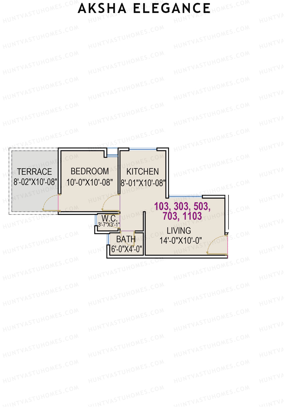 Aksha Elegance Tower A Unit 3 Floor Plan