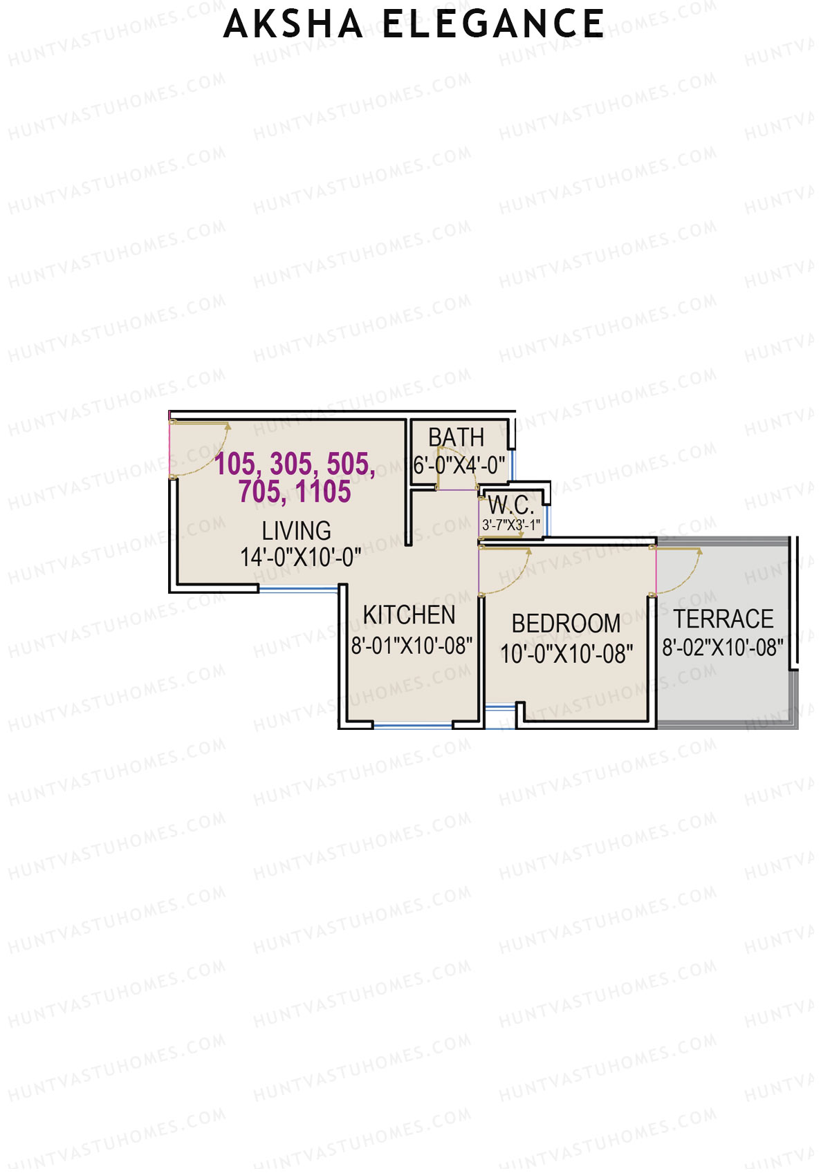 Aksha Elegance Tower A Unit 5 Floor Plan