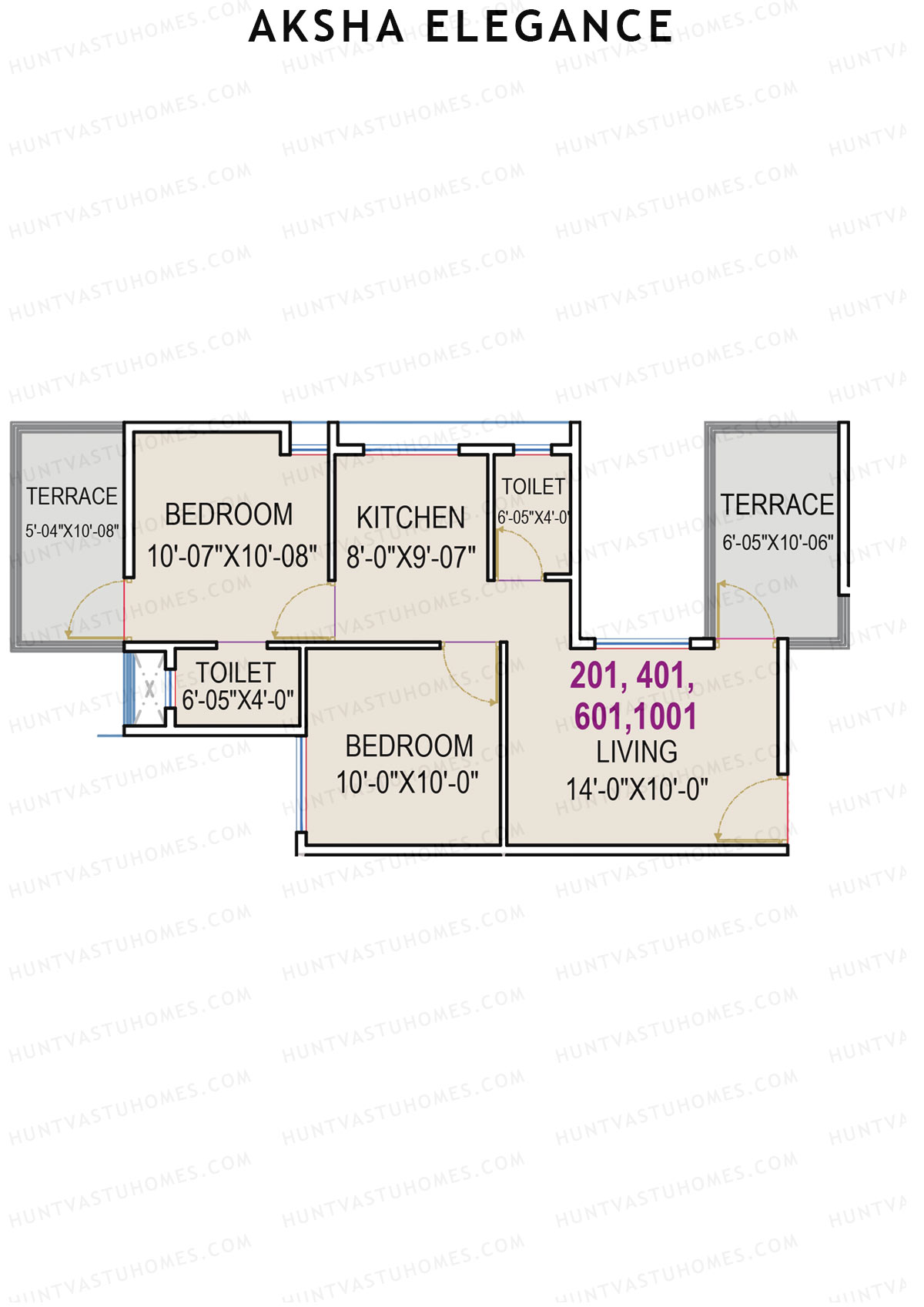 Aksha Elegance Tower B Unit 1 Floor Plan