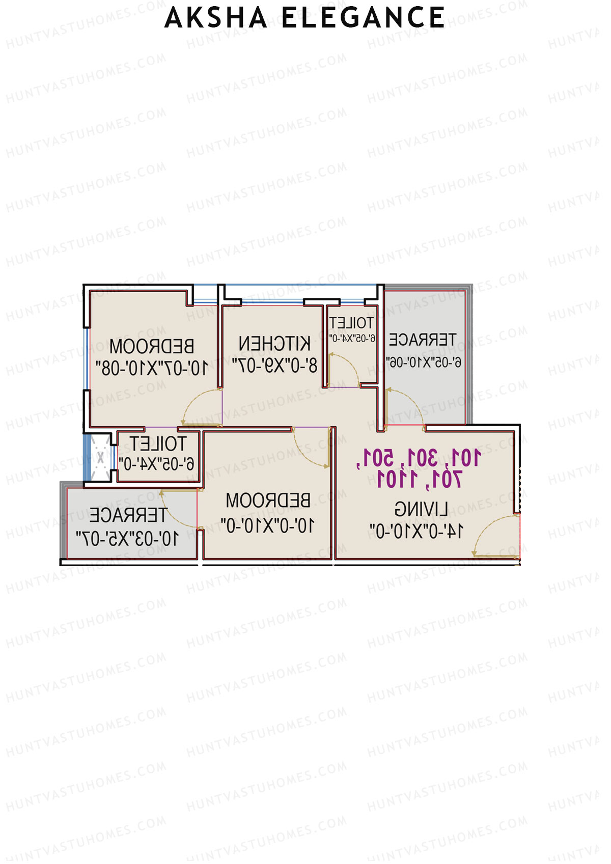 Aksha Elegance Tower B Unit 1 Floor Plan