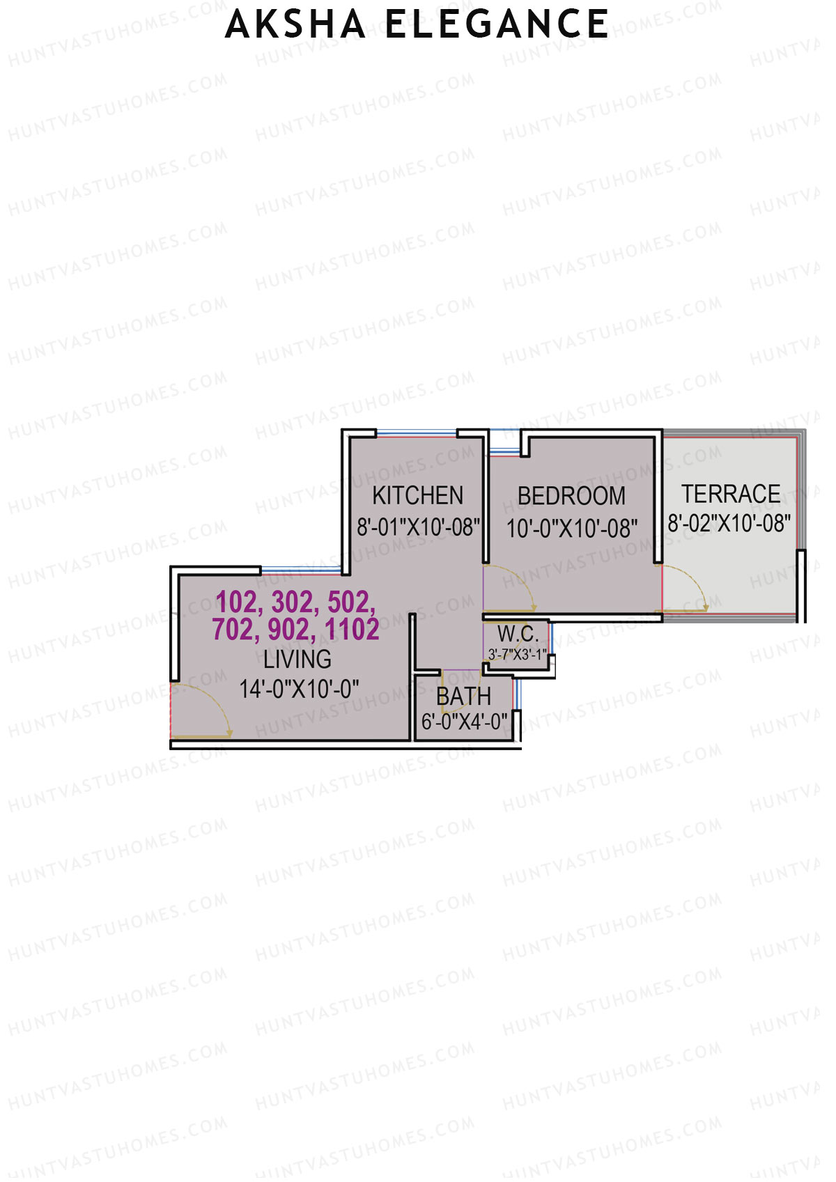 Aksha Elegance Tower B Unit 2 Floor Plan