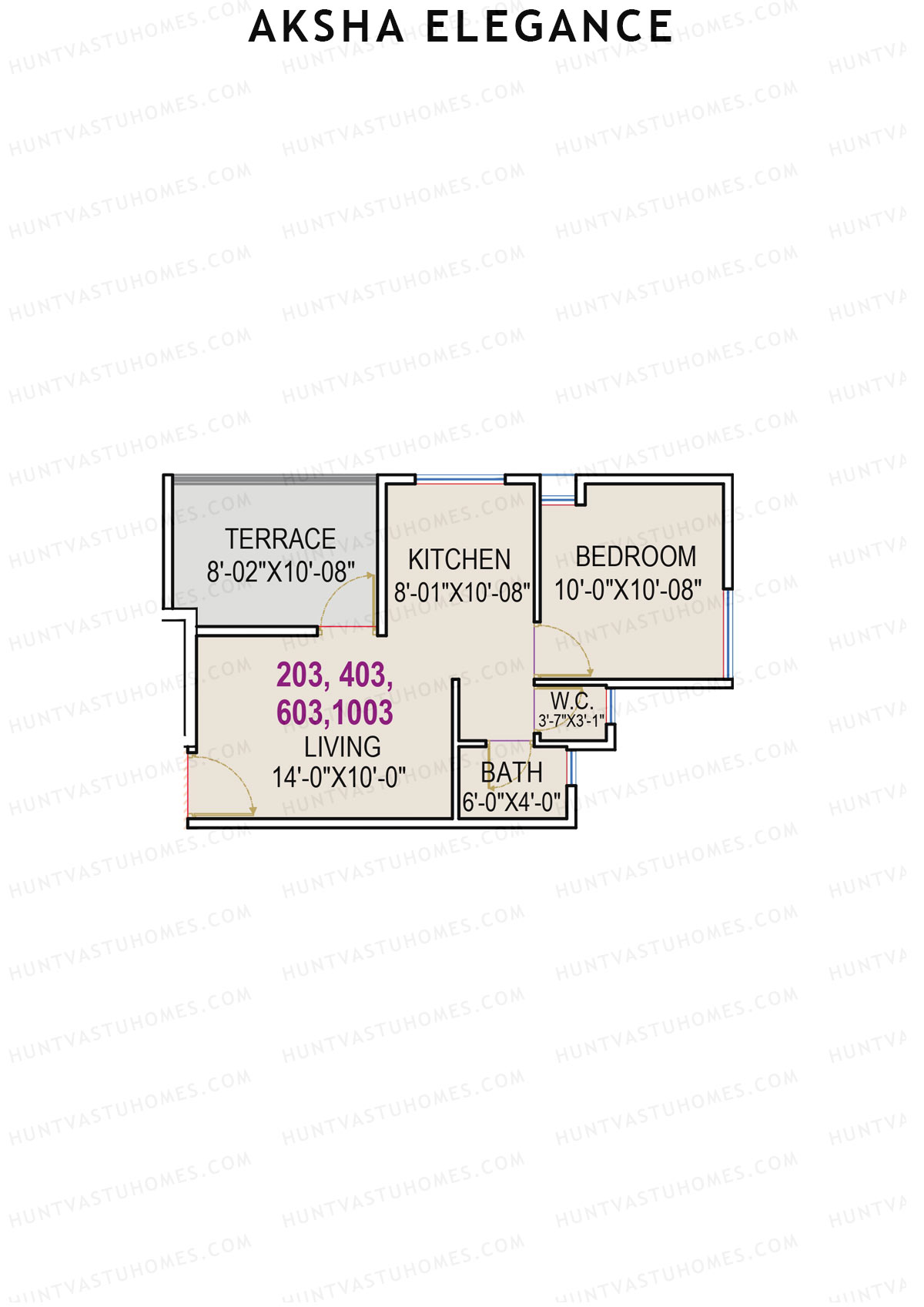 Aksha Elegance Tower B Unit 3 Floor Plan