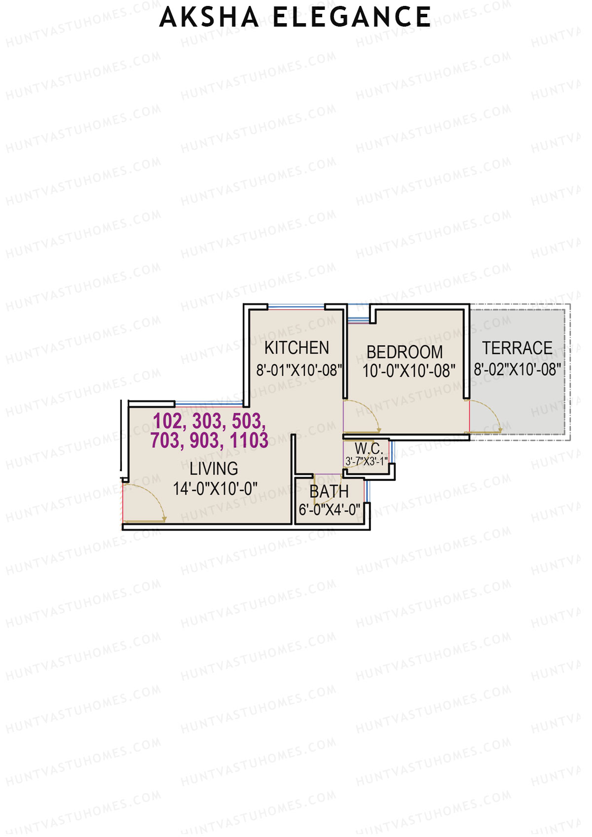 Aksha Elegance Tower B Unit 3 Floor Plan