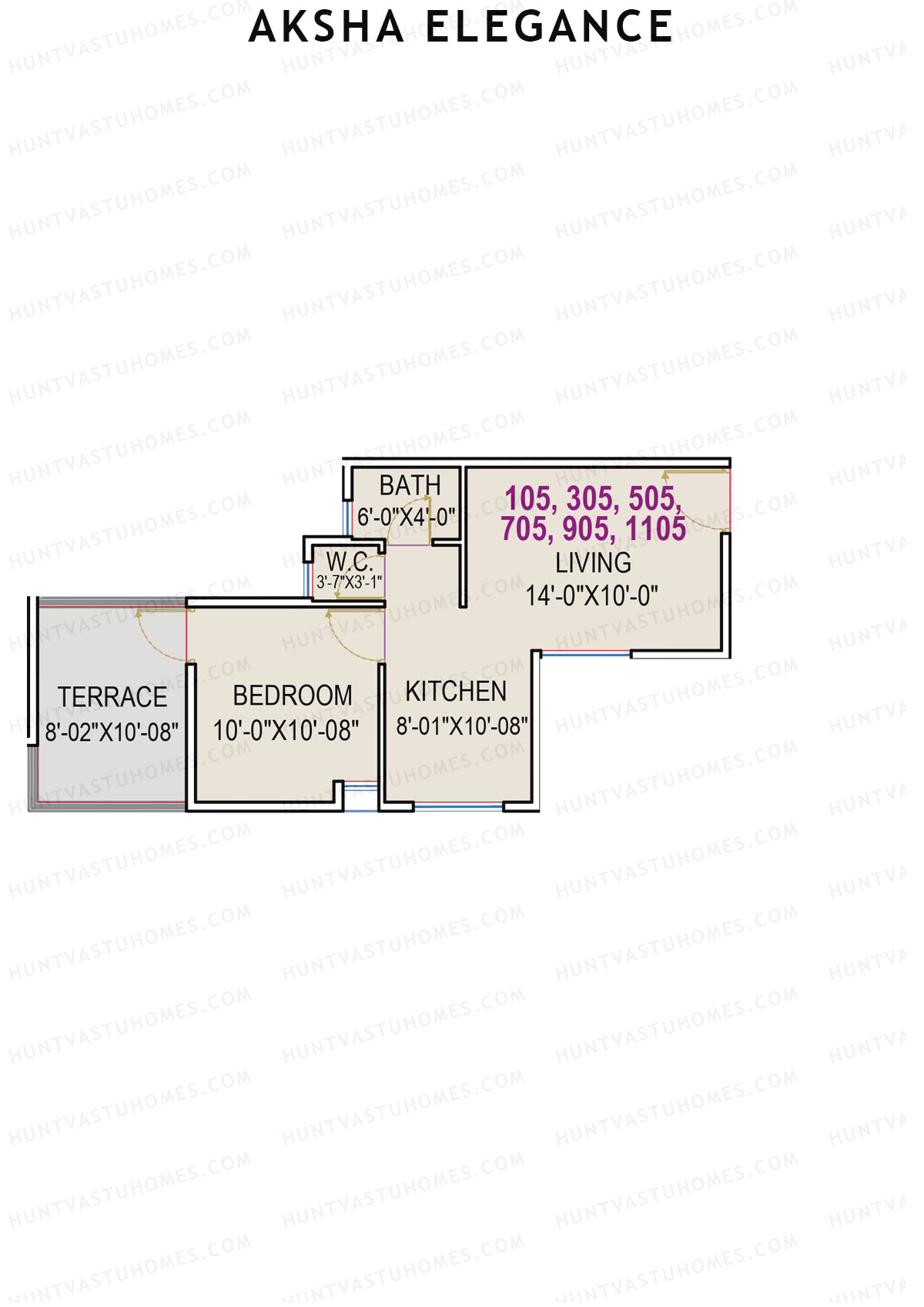 Aksha Elegance Tower B Unit 5 Floor Plan