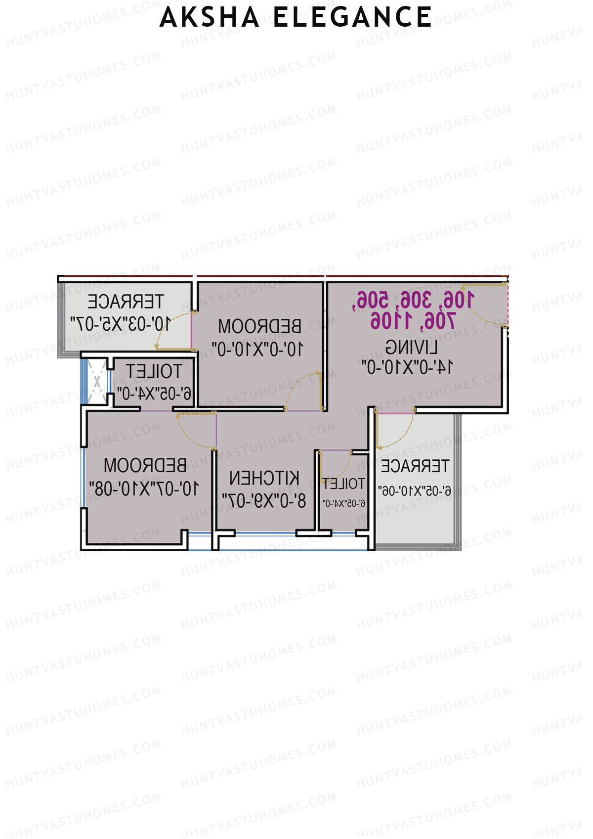 Aksha Elegance Tower B Unit 6 Floor Plan