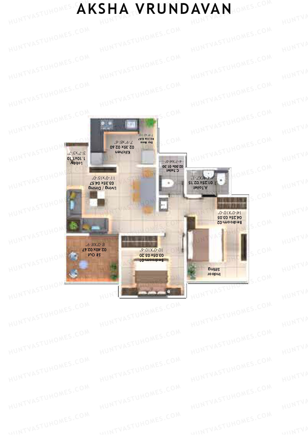 Aksha Vrundavan Wing A Unit 5 Floor Plan