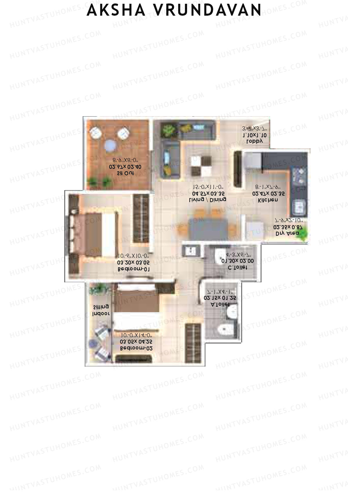 Aksha Vrundavan Wing B Unit 10 Floor Plan