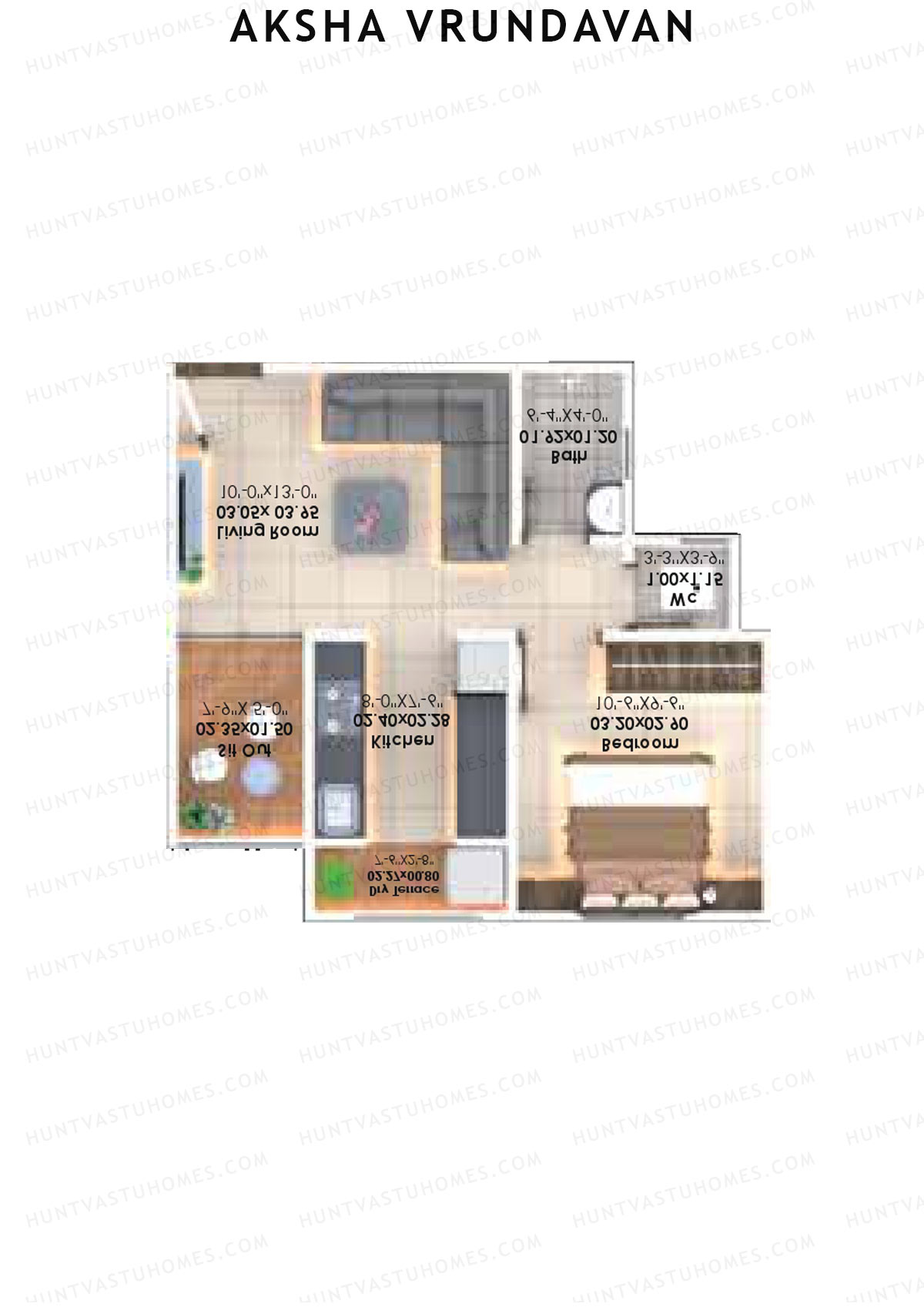 Aksha Vrundavan Wing B Unit 9 Floor Plan