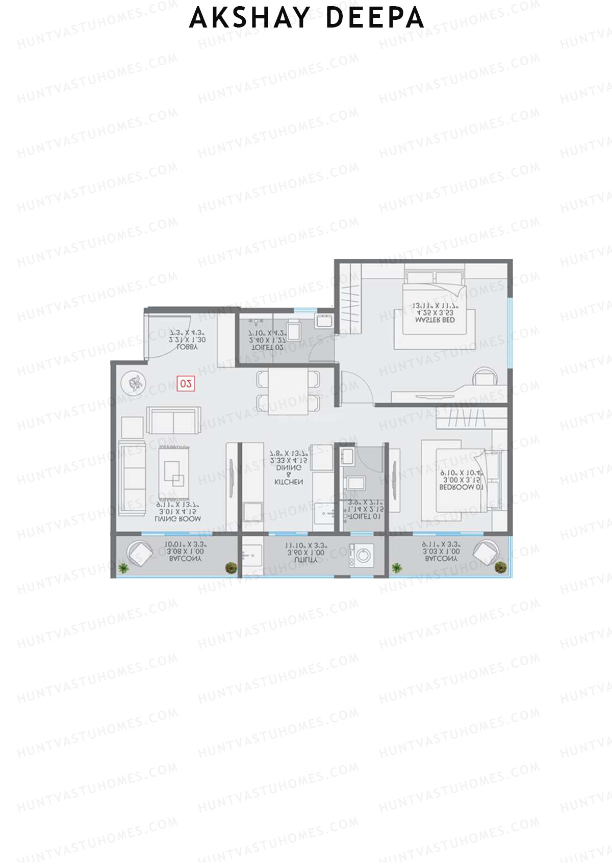 Akshay Deepa Tower A Unit 3 Floor Plan