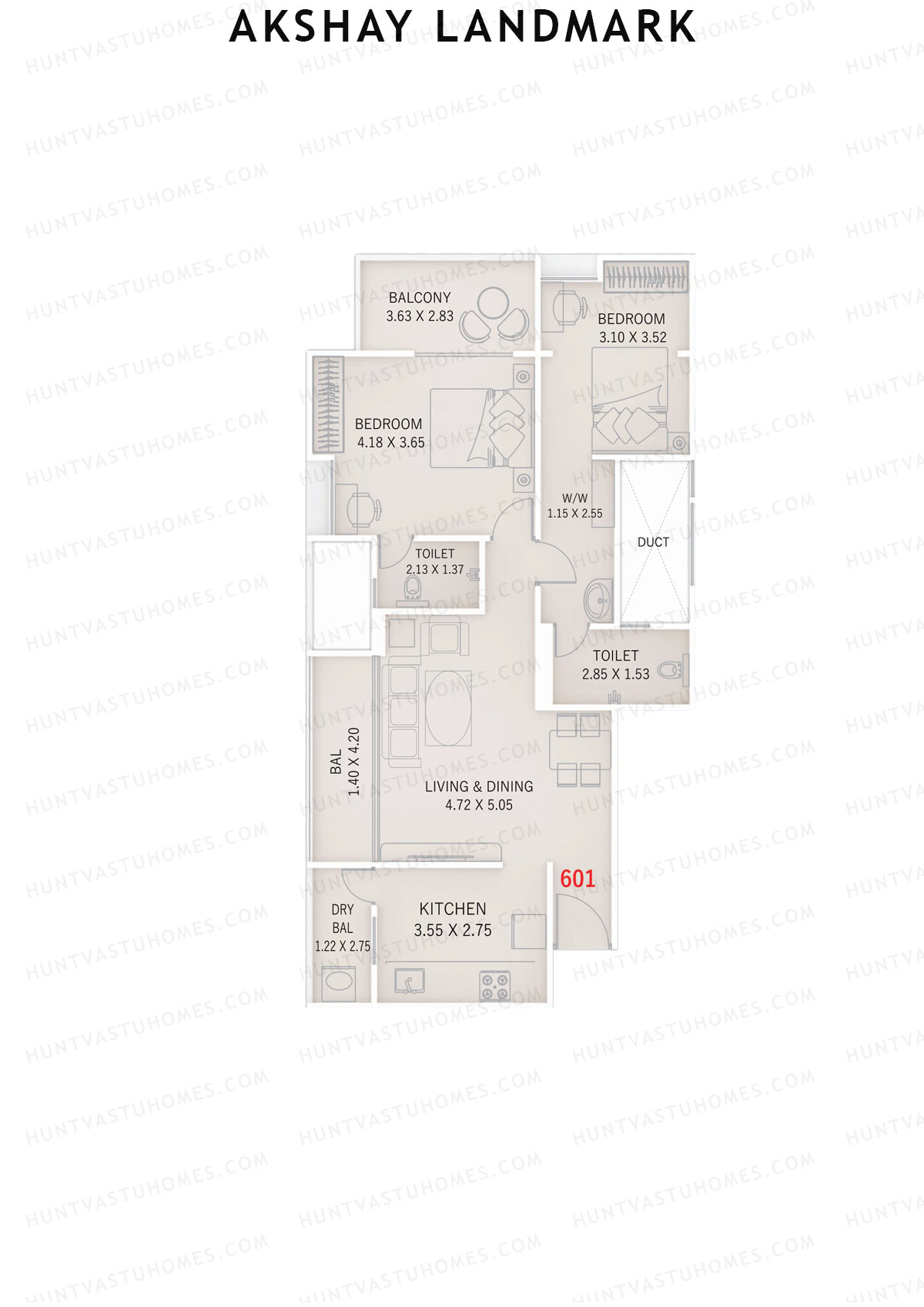 Akshay Landmark Tower 1 Unit 1 Floor Plan