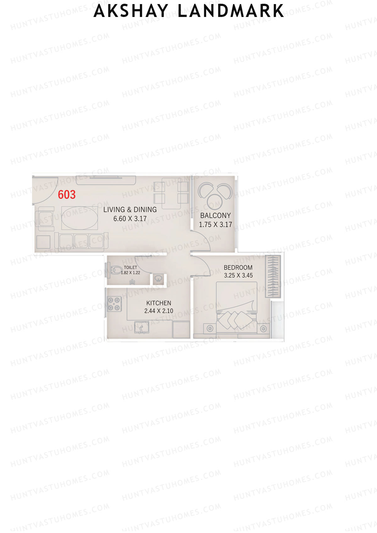 Akshay Landmark Tower 1 Unit 3 Floor Plan