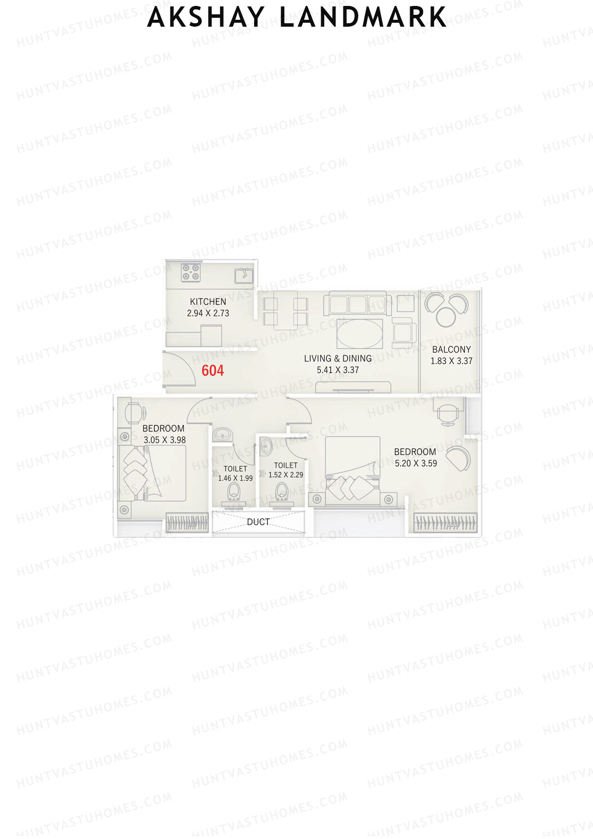 Akshay Landmark Tower 1 Unit 4 Floor Plan