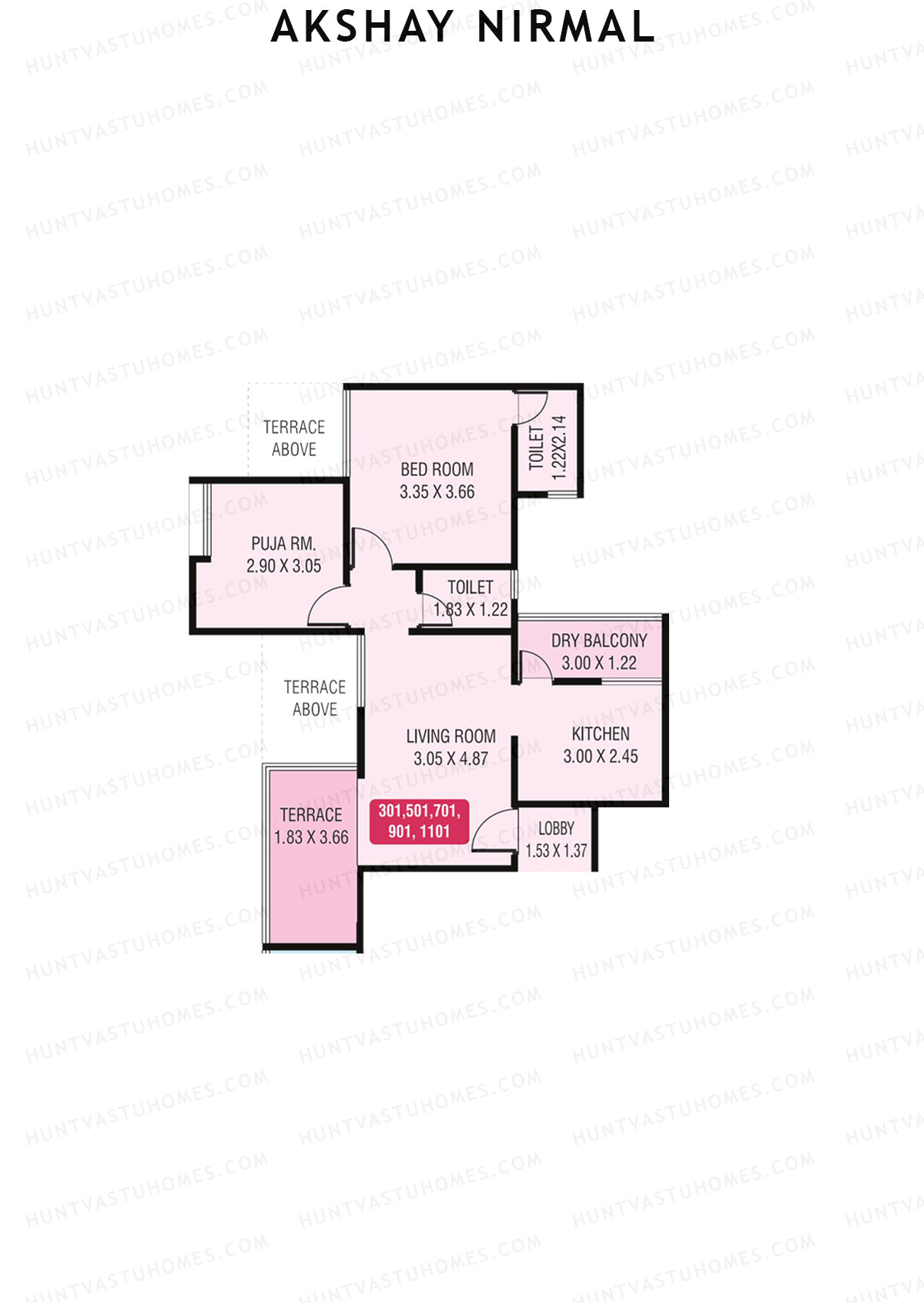 Akshay Nirmal, Nirmal, Unit 1, 1BHK, Carpet Area 708   sq ft 