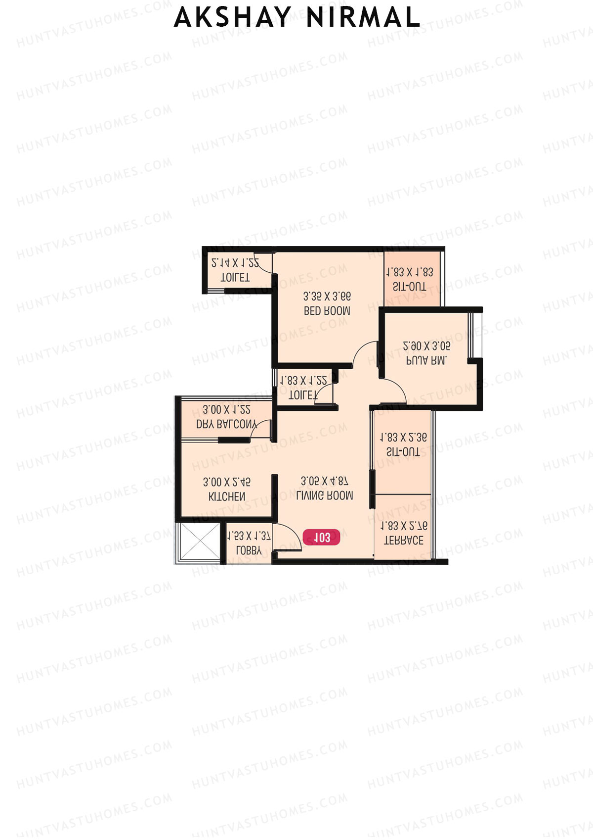 Akshay Nirmal, Nirmal, Unit 4, 1BHK, Carpet Area 781   sq ft 