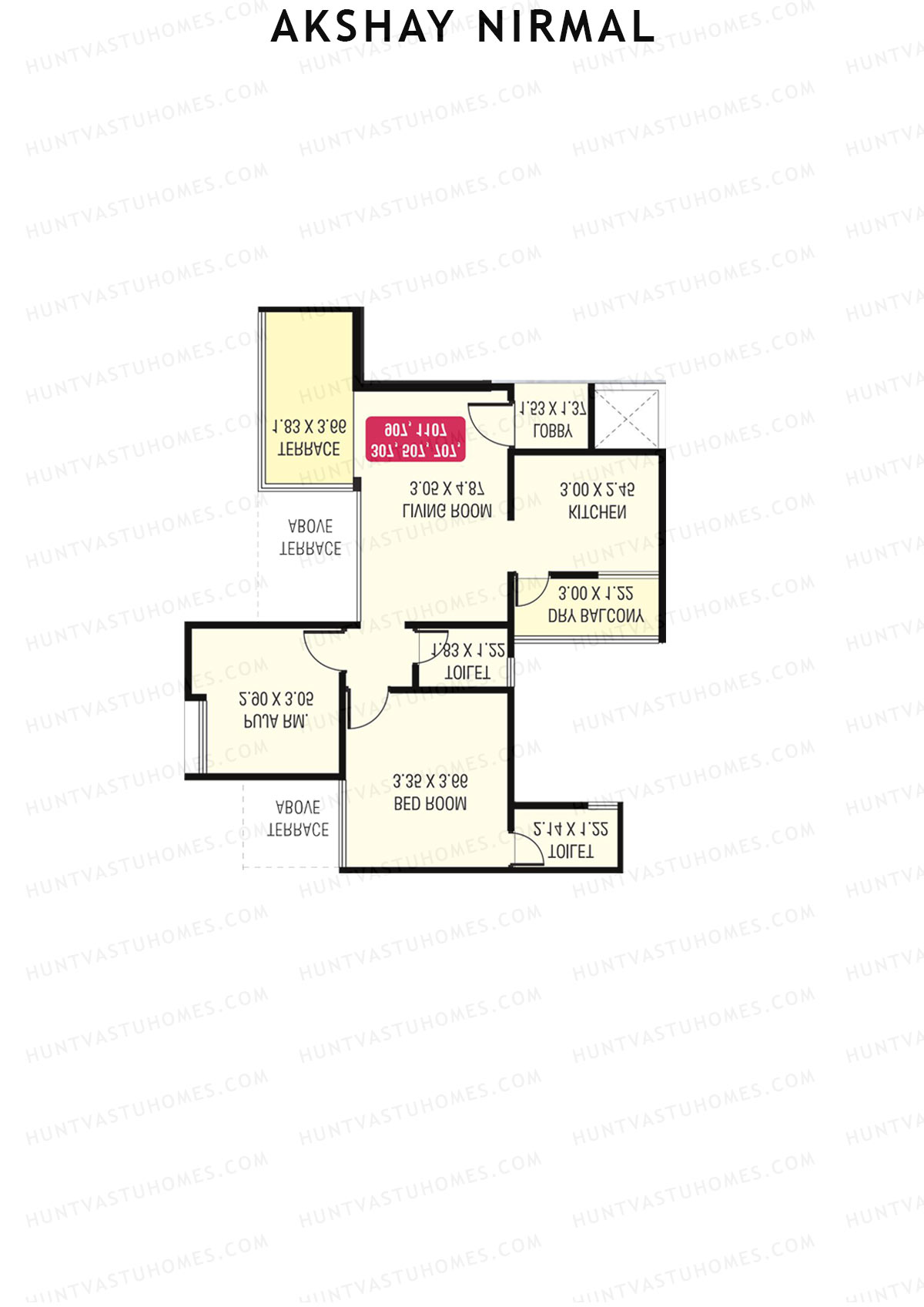 Akshay Nirmal, Nirmal, Unit 8, 1BHK, Carpet Area 706   sq ft 